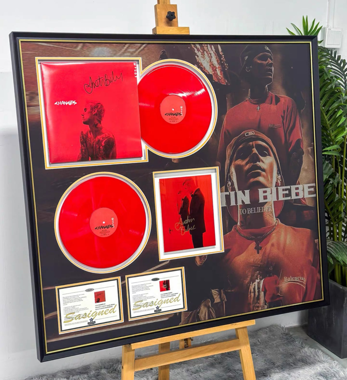 Justin Bieber Sentimental Item with Personalized Custom Design Framed 000022