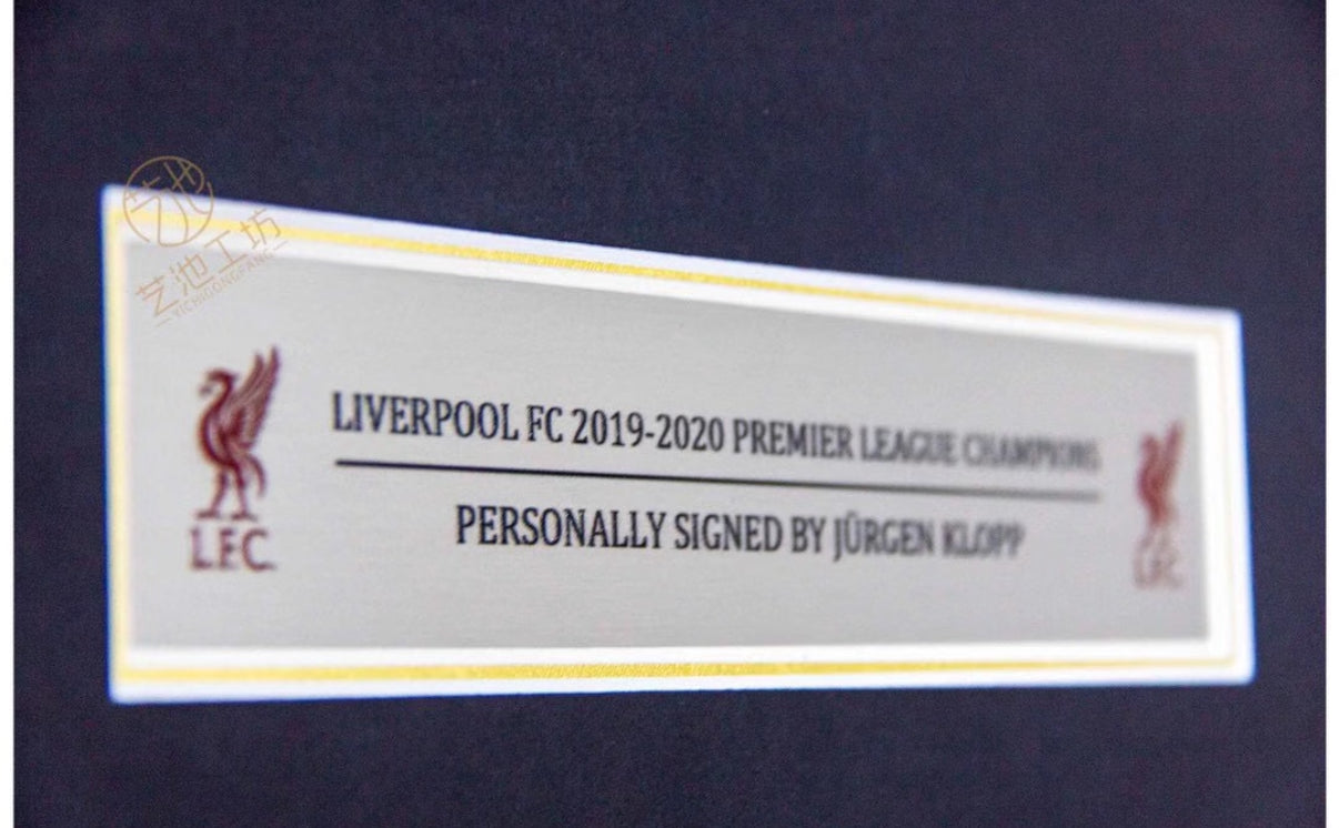 Liverpool FC Autographed Jersey with Standard Design Framed 000000