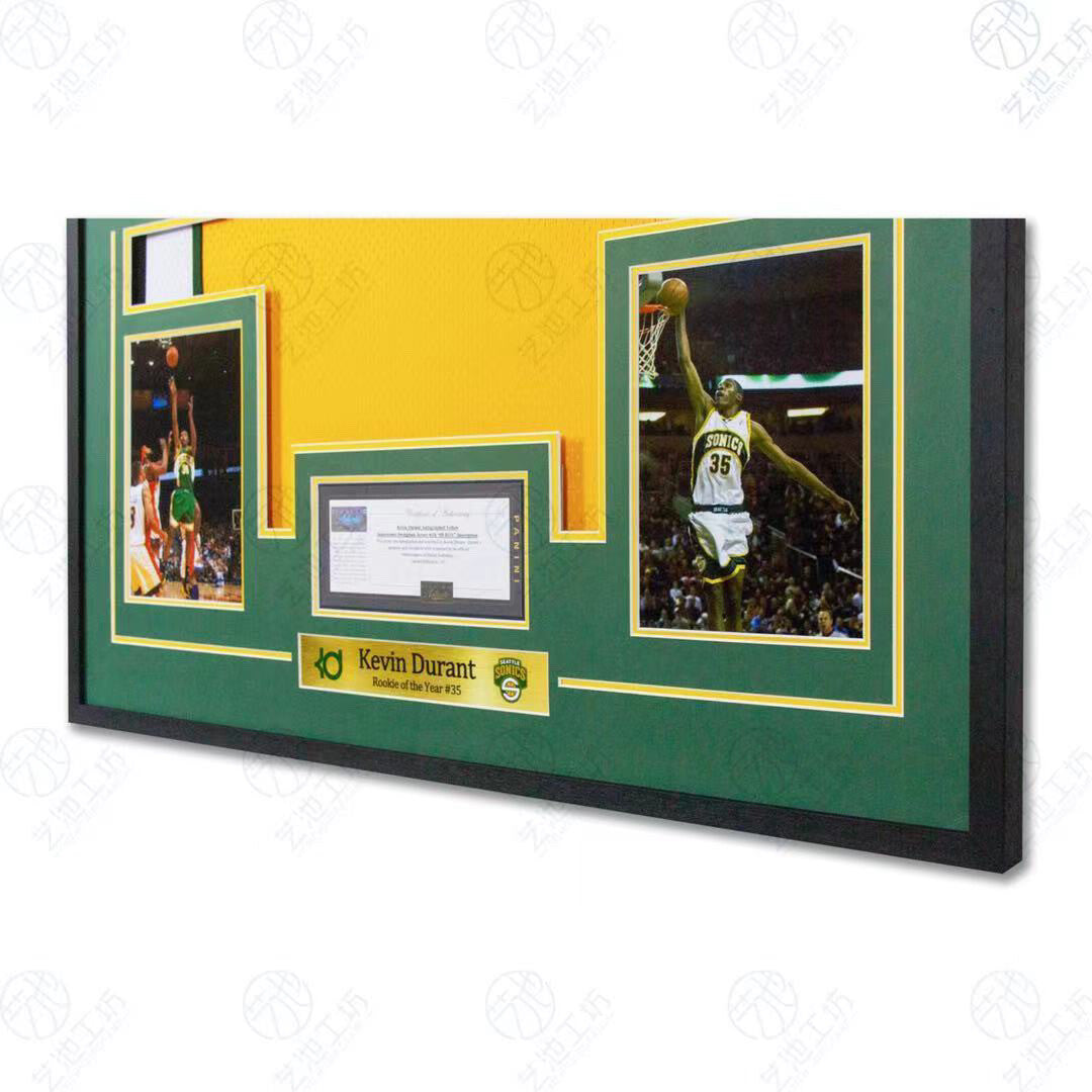 Seattle SuperSonics Kevin Durant Autographed Jersey with Personalized Custom Design Framed 00006