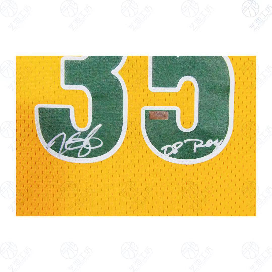 Seattle SuperSonics Kevin Durant Autographed Jersey with Personalized Custom Design Framed 00006