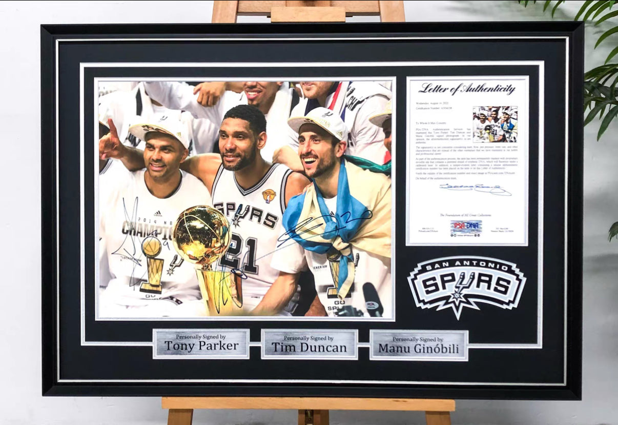 San Antonio SpursManu Ginóbili Poster with Personalized Custom Design Framed00002