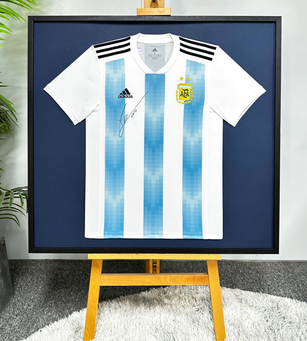 Argentina Autographed Jersey with Standard Design Framed000021