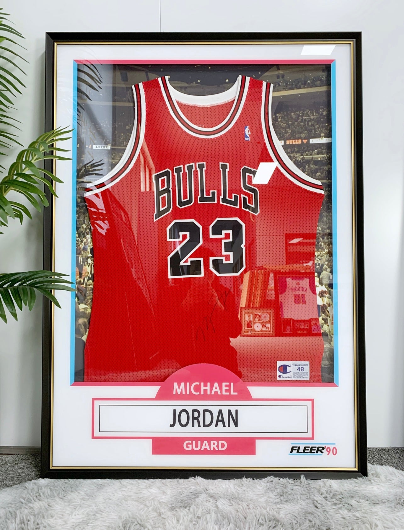Chicago Bulls Michael Jordan Autographed Jersey with Personalized Custom Design Framed 00012