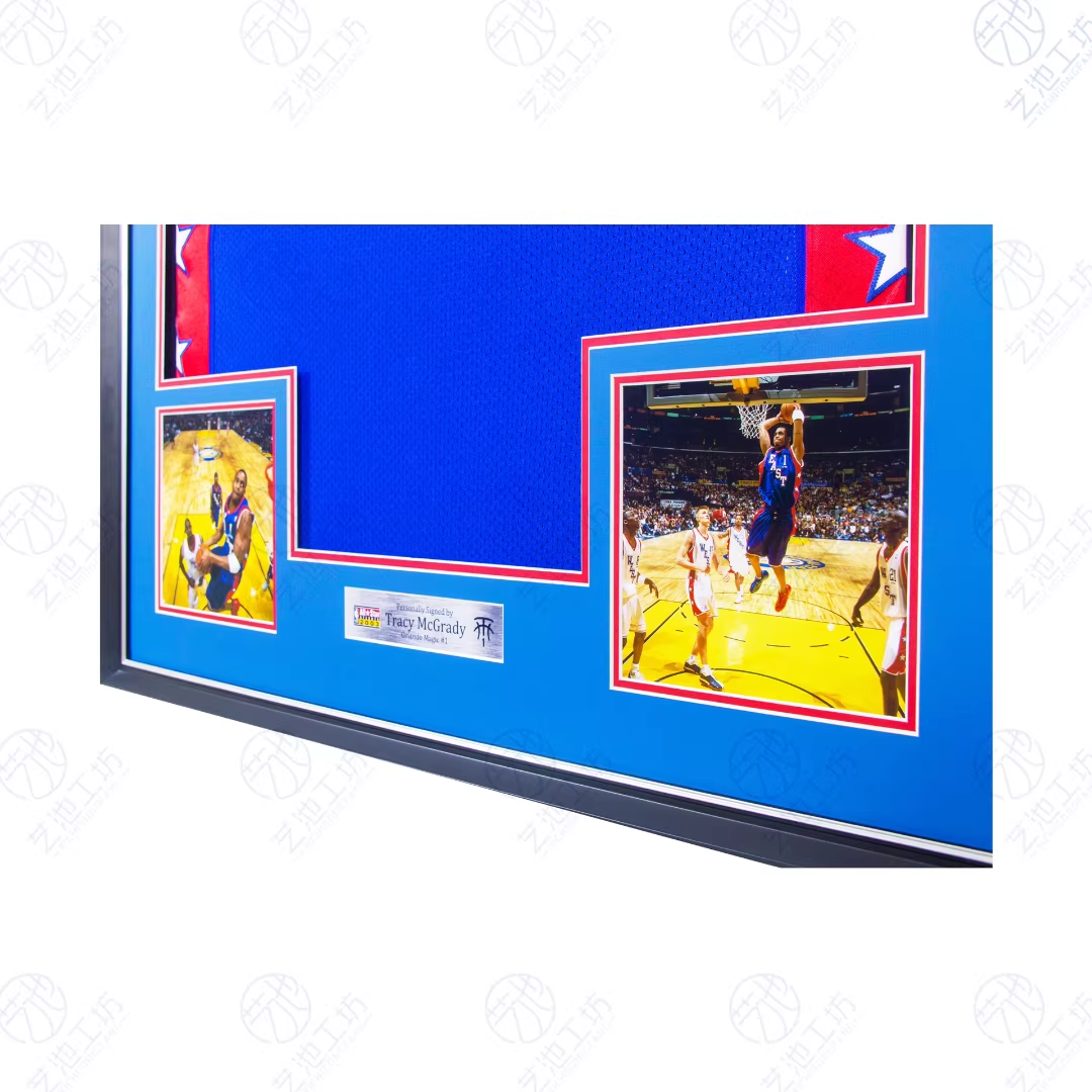 ALL STAR Tracy McGrady Autographed Jersey with Standard Design Framed 00001
