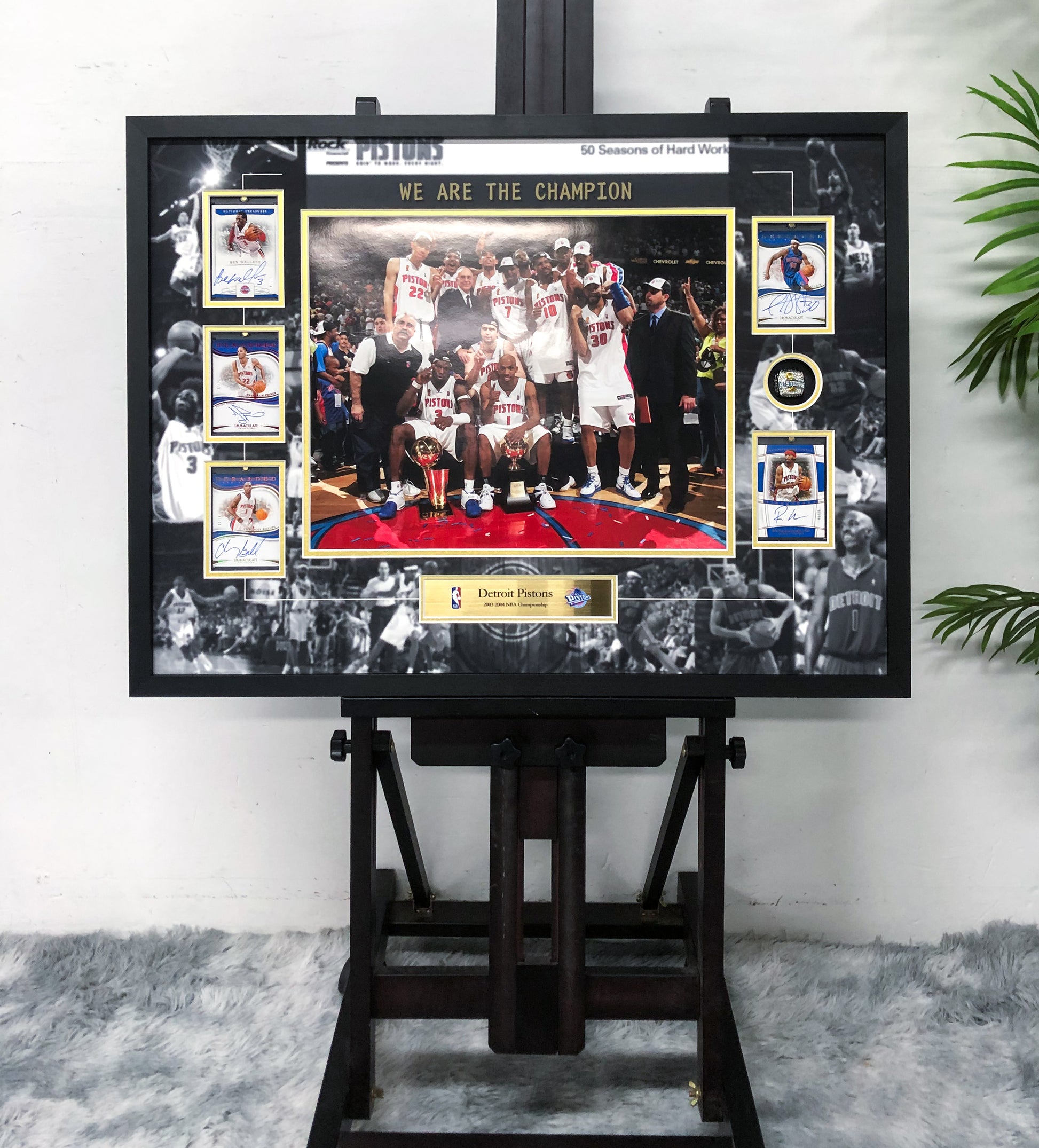 Detroit Pistons Trading Card Personalized Custom Framing 000053
