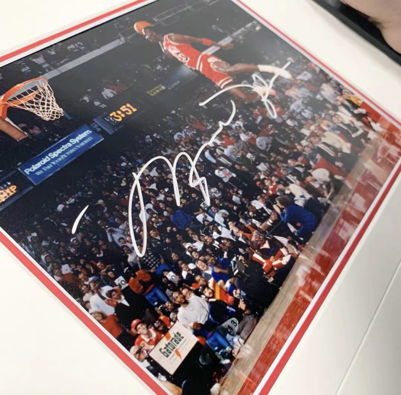 Michael Jordan Poster with Personalized Custom Design Framed 000080