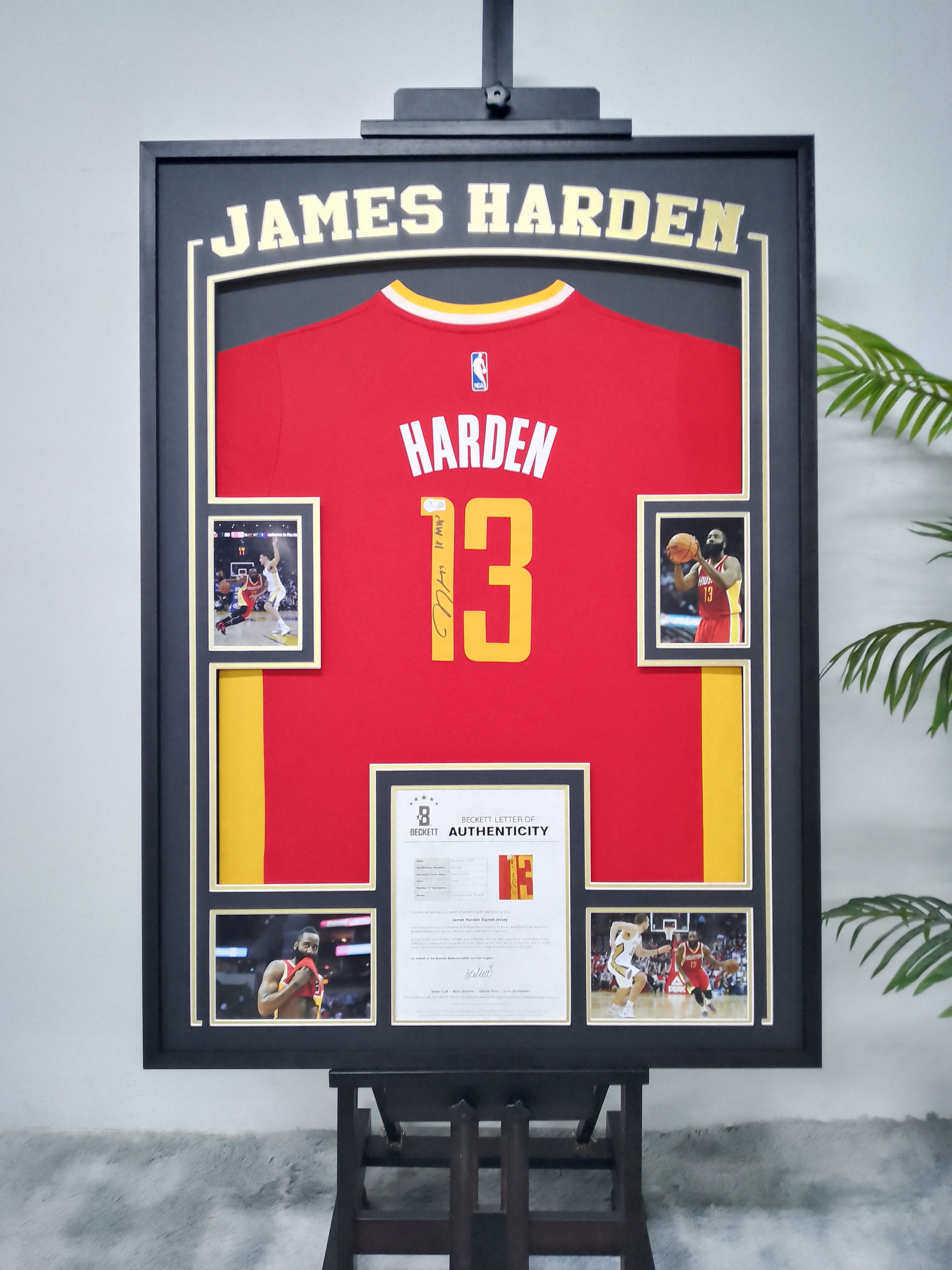James Harden簽名球衣個性化定製設計裱框00005