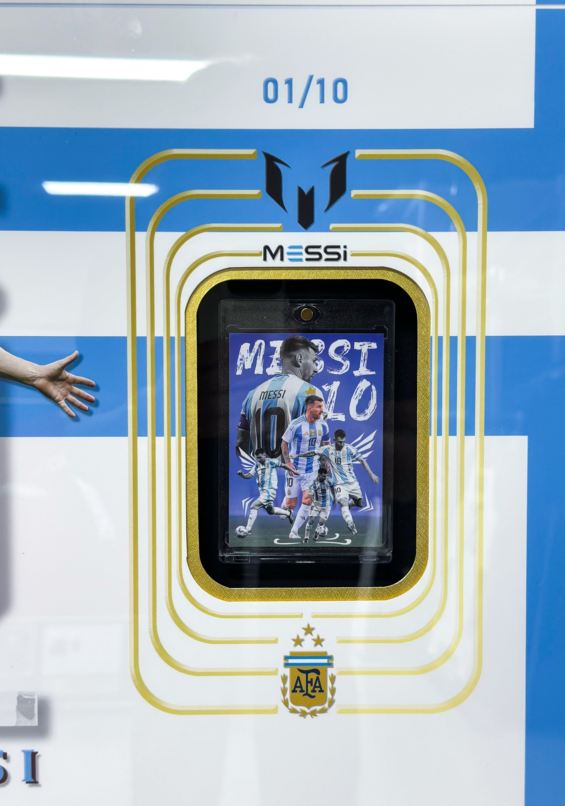 Lionel Messi Trading Card with Personalized Custom Design Framed 000013
