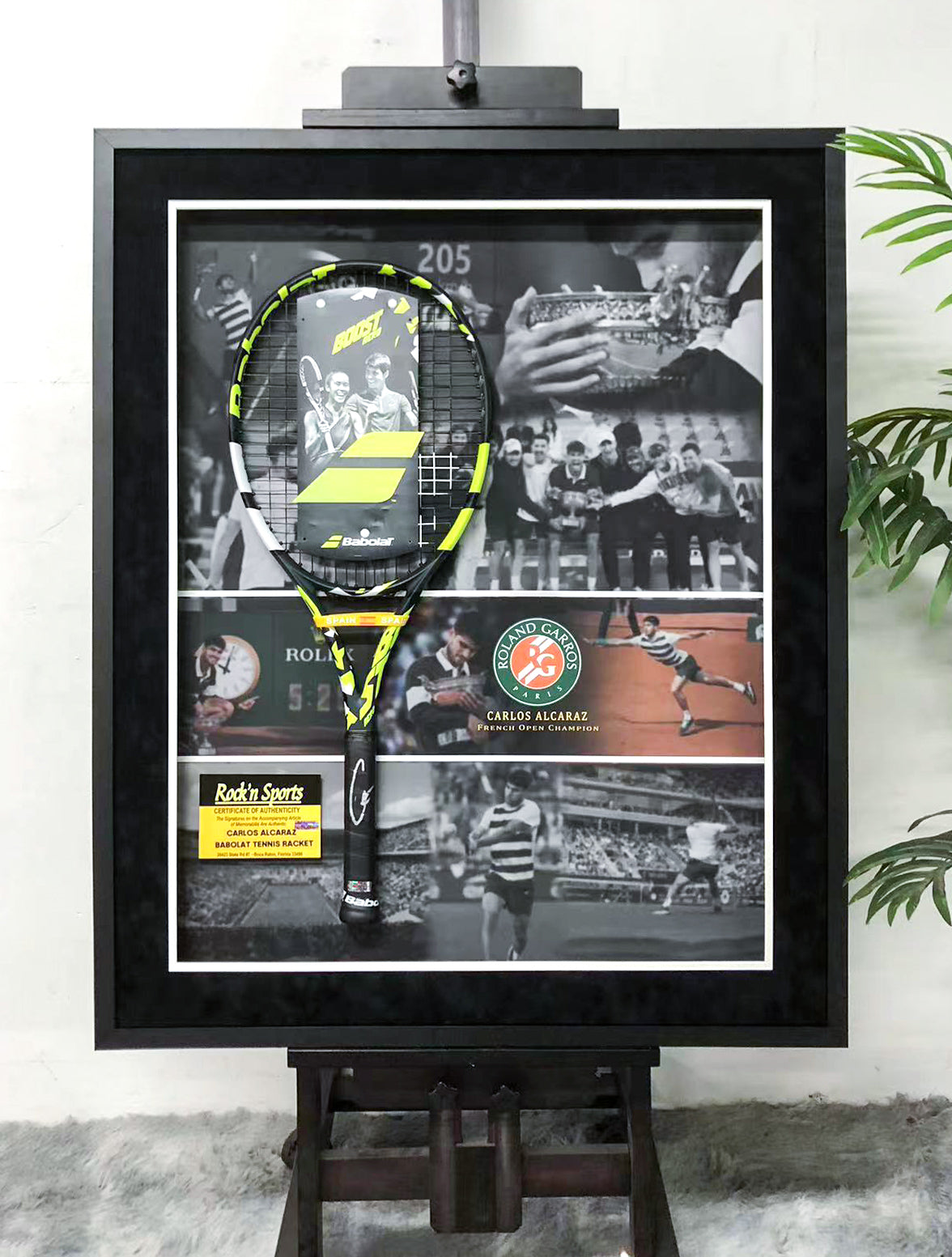 Tennis racket Sentimental Item with Personalized Custom Design Framed 00007
