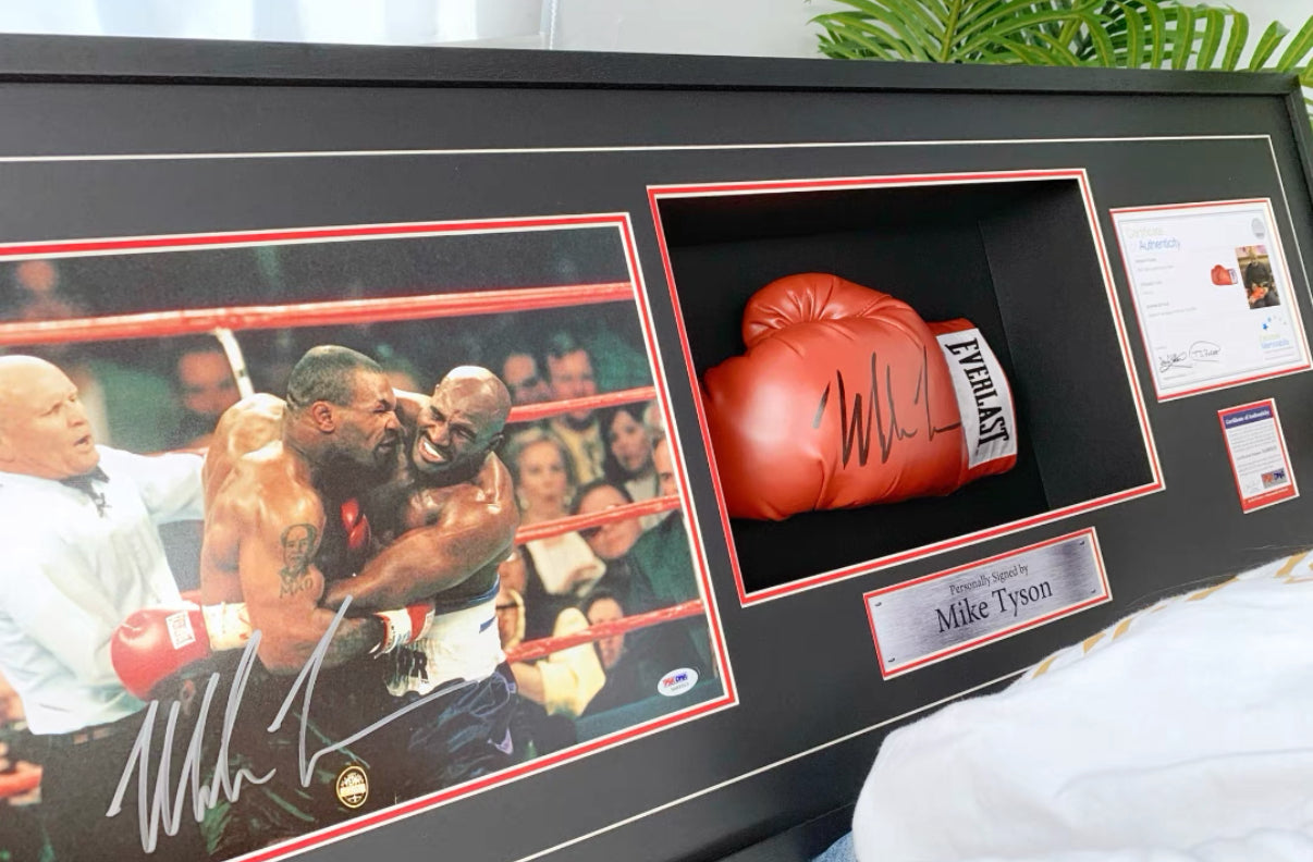 Tyson Boxing gloves Sentimental Item with Personalized Custom Design Framed00007