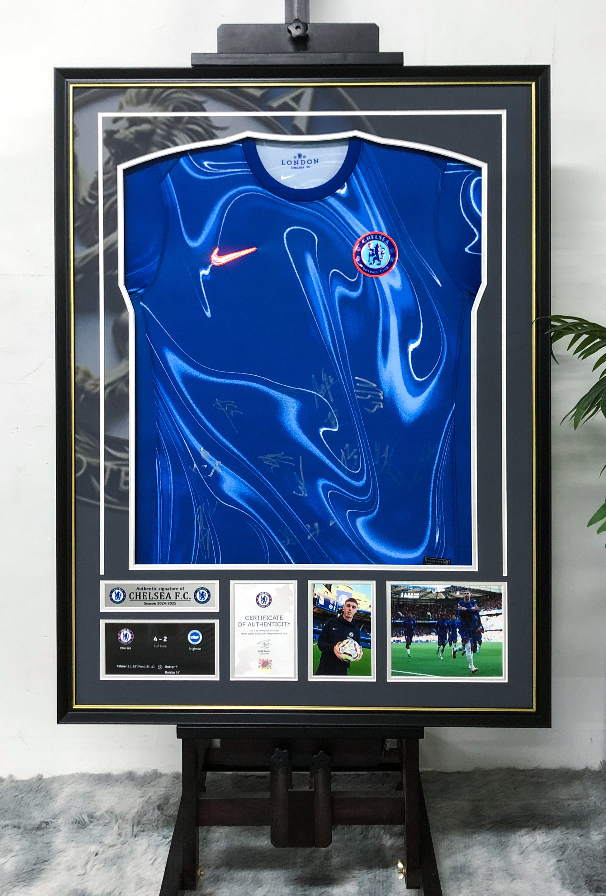 Chelsea FC Autographed Jersey with Classic Design Framed 00013