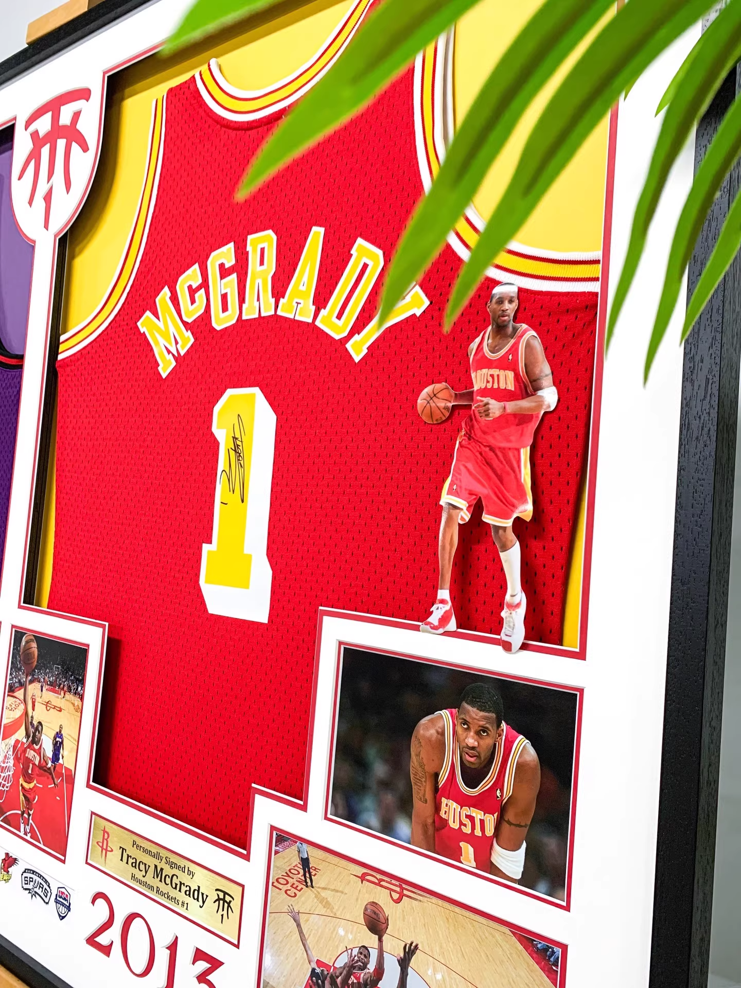 Tracy McGrady Autographed Jersey with Personalized Custom Design Framed 00002