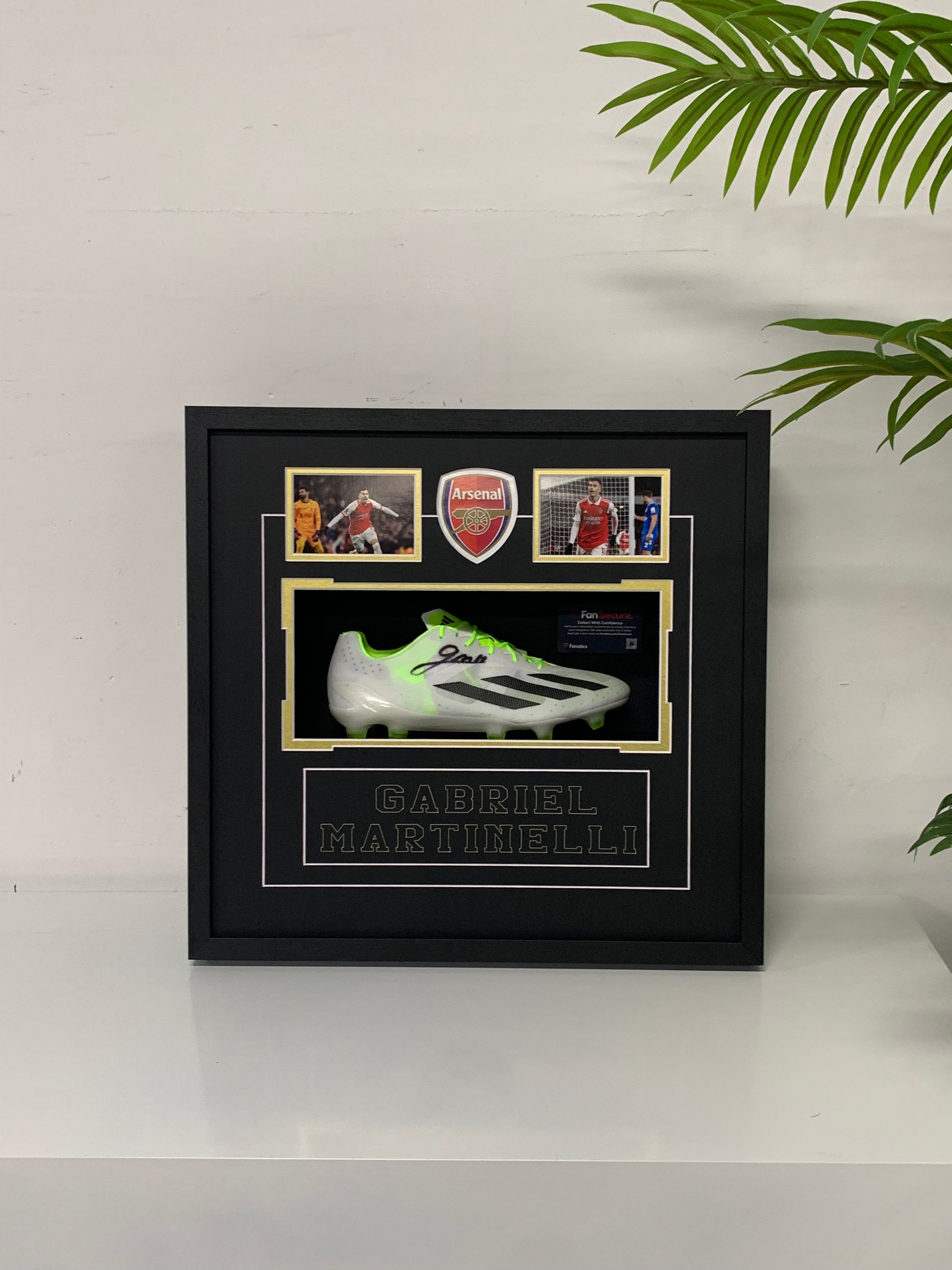 The Arsenal Football Club Sneakers with Personalized Custom Design Framed 00005