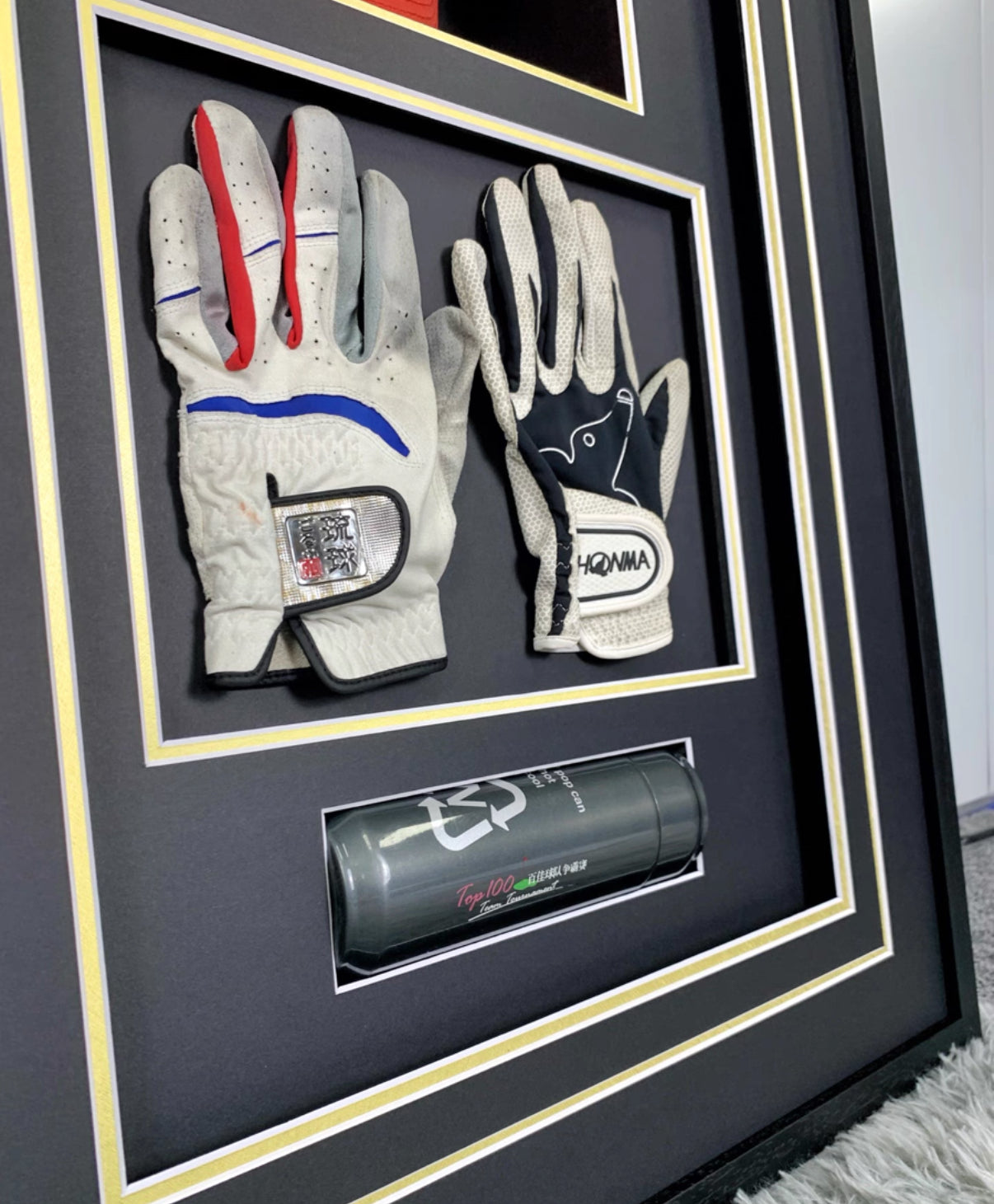 Gloves Hat Sentimental Item with Personalized Custom Design Framed000013