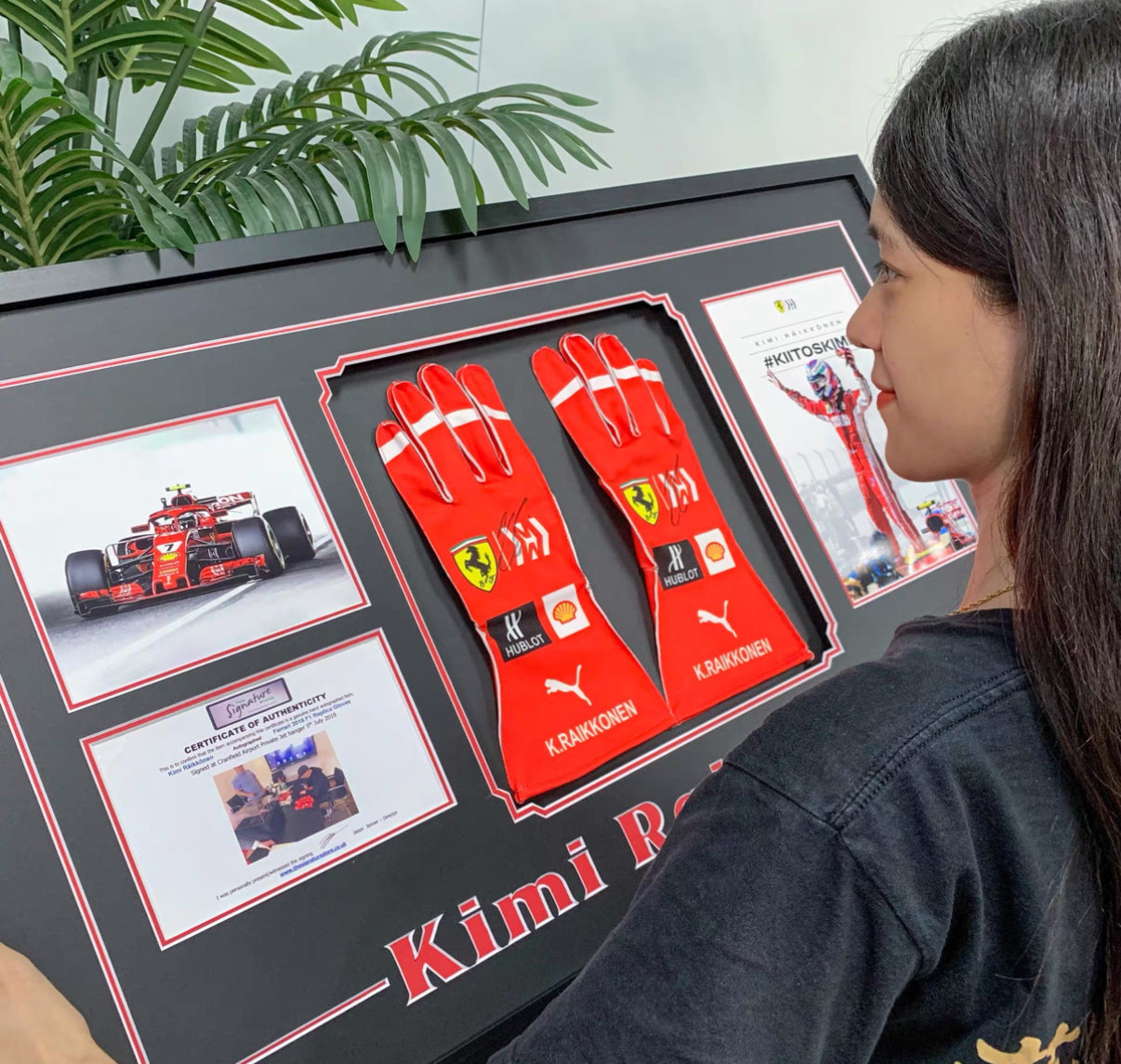 KIMI Gloves Sentimental Item with Personalized Custom Design Framed 000018