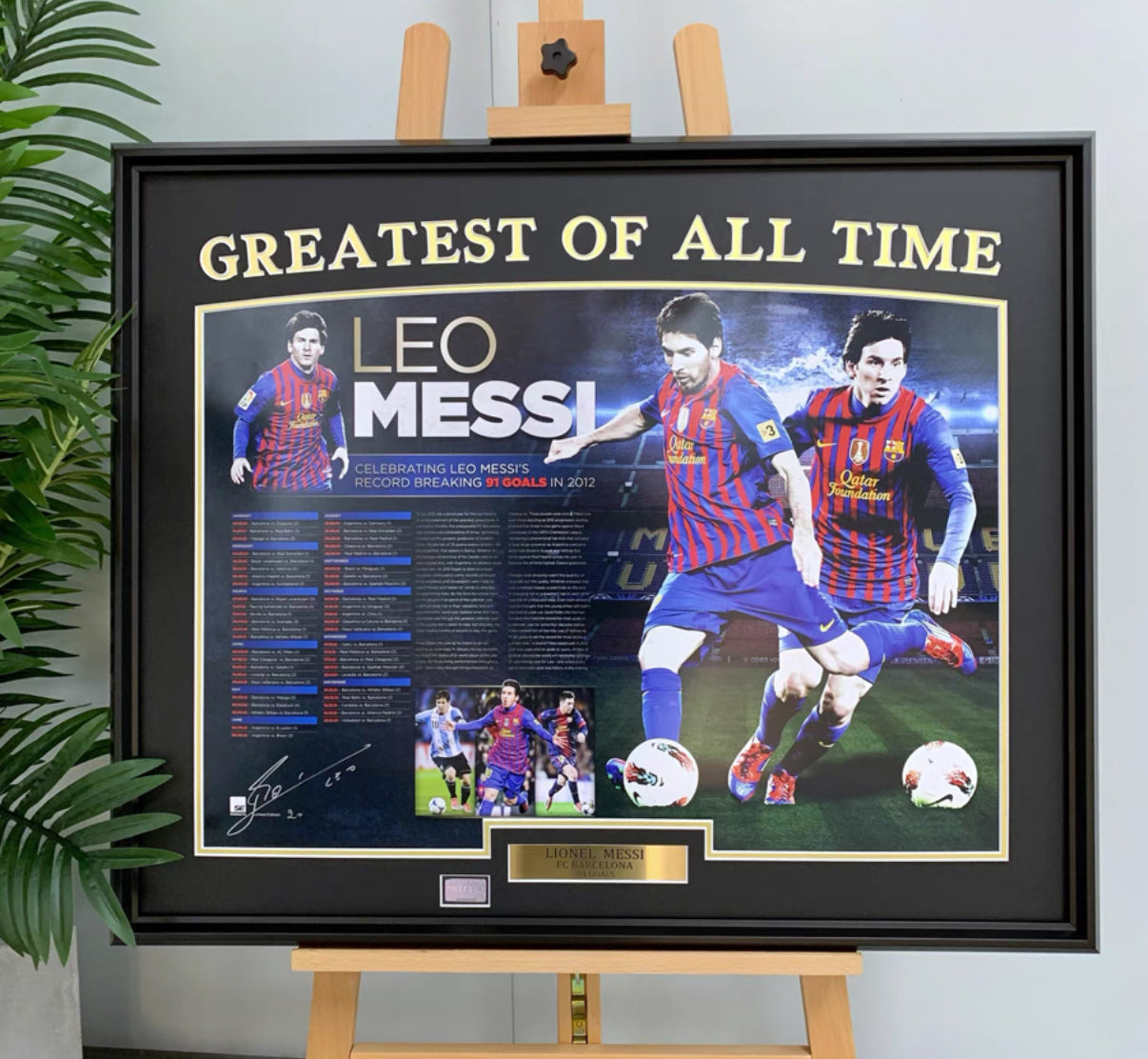 FC Barcelona Poster with Personalized Custom Design Framed 000015