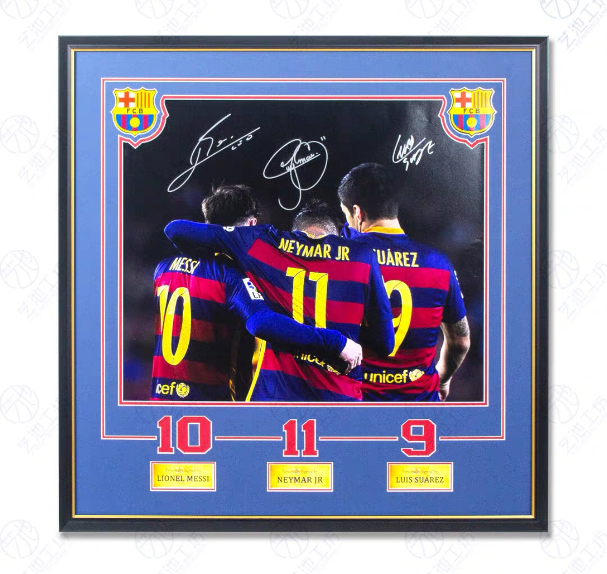 FC Barcelona Lionel Messi Poster with Personalized Custom Design Framed 000019