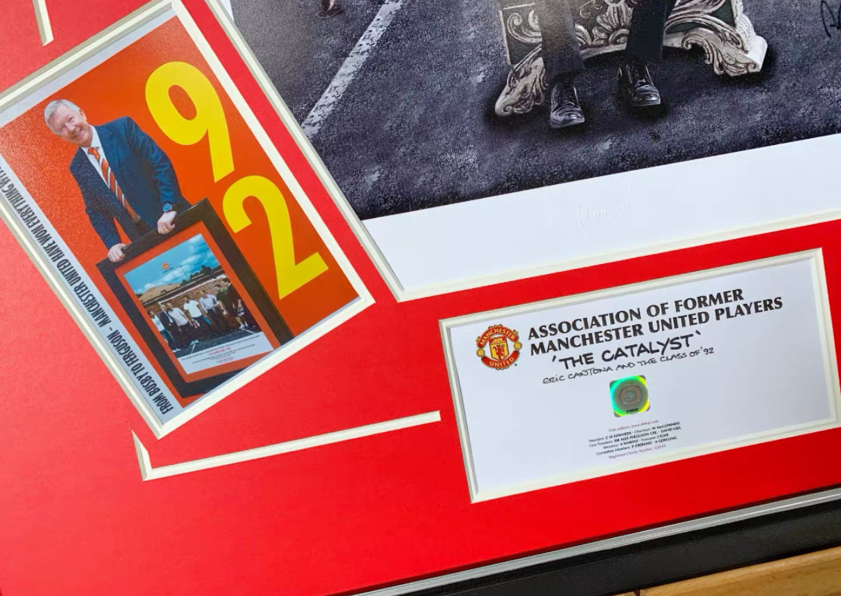 Manchester United  Poster with Personalized Custom Design Framed 000010