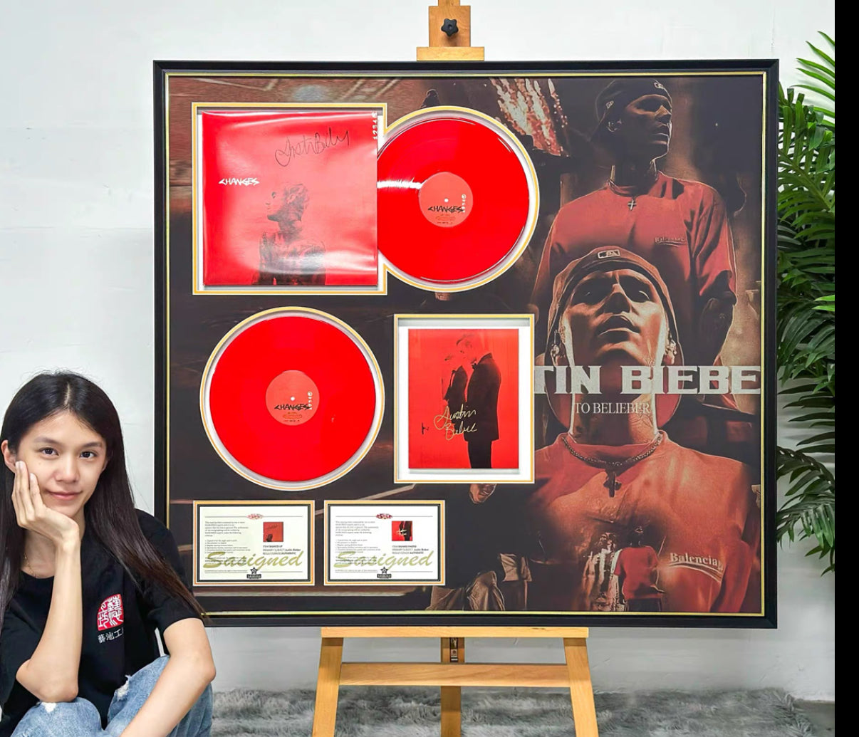 Justin Bieber Sentimental Item with Personalized Custom Design Framed 000022