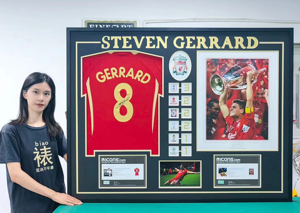 Steven Gerrard Liverpool Football Club Jersey Framing  00054