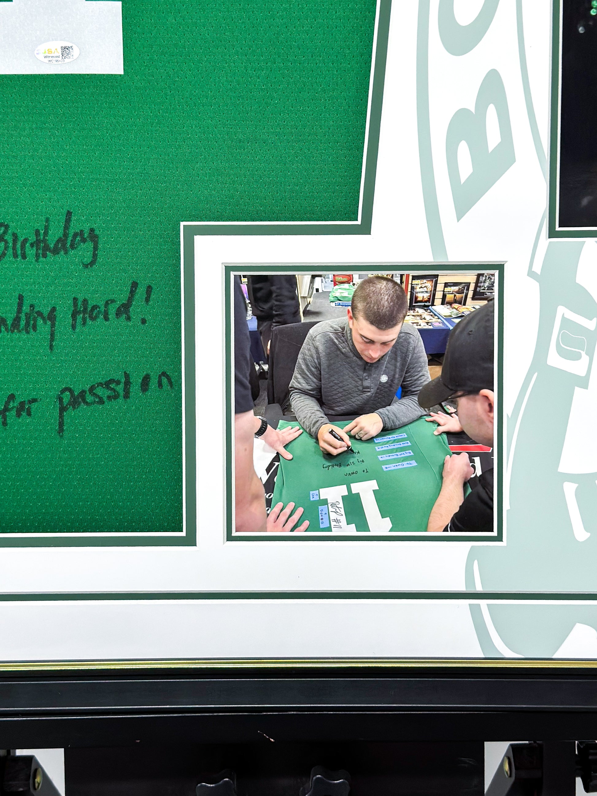 Boston Celtics Payton Pritchard Autographed Jersey with Standard Design Framed 00086