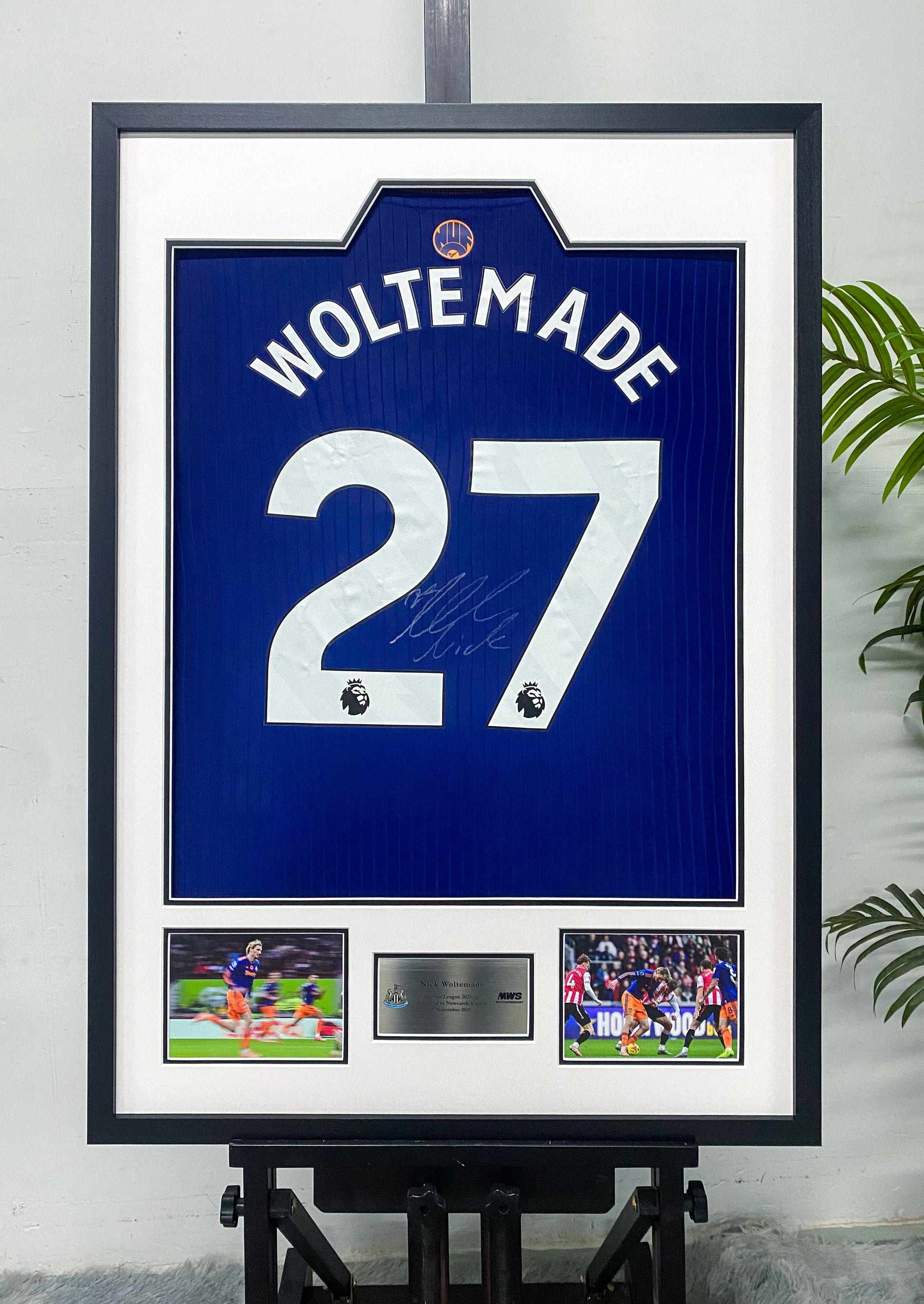 Nick Woltemade Newcastle United Jersey Framing  000100