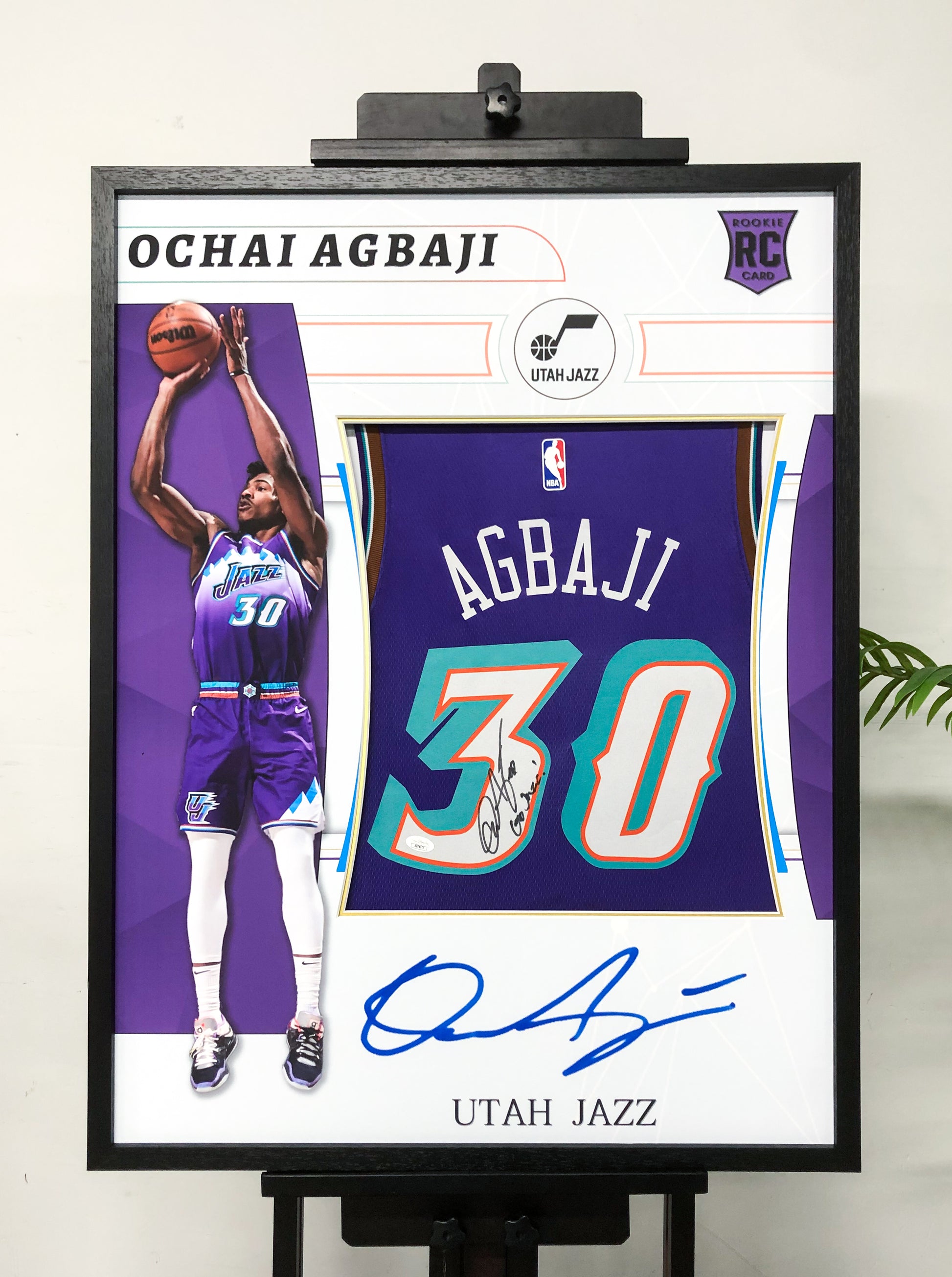 Ochai Agbaji Utah Jazz Jersey Framing
