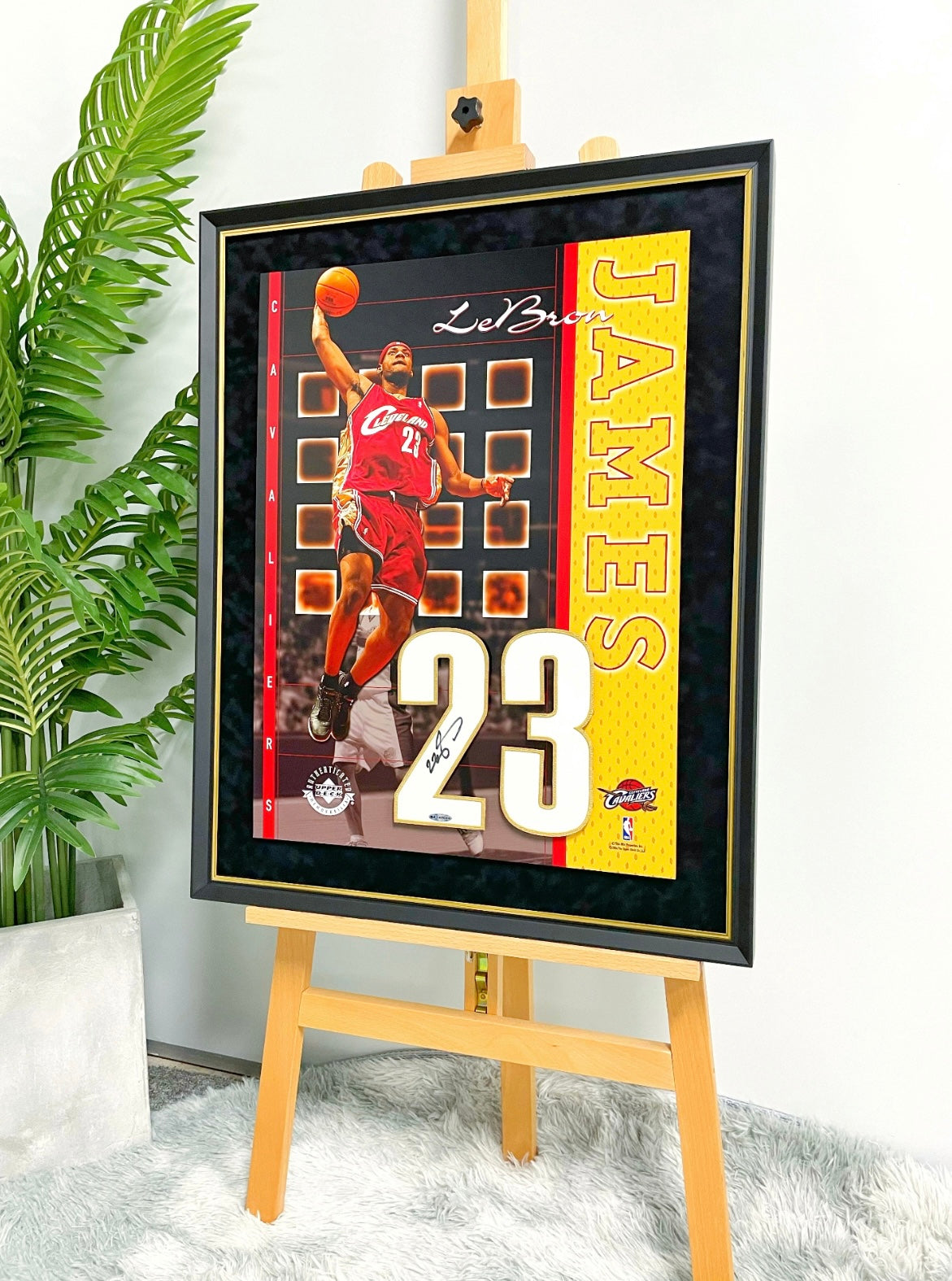 LeBron James Poster with Personalized Custom Design Framed 000039