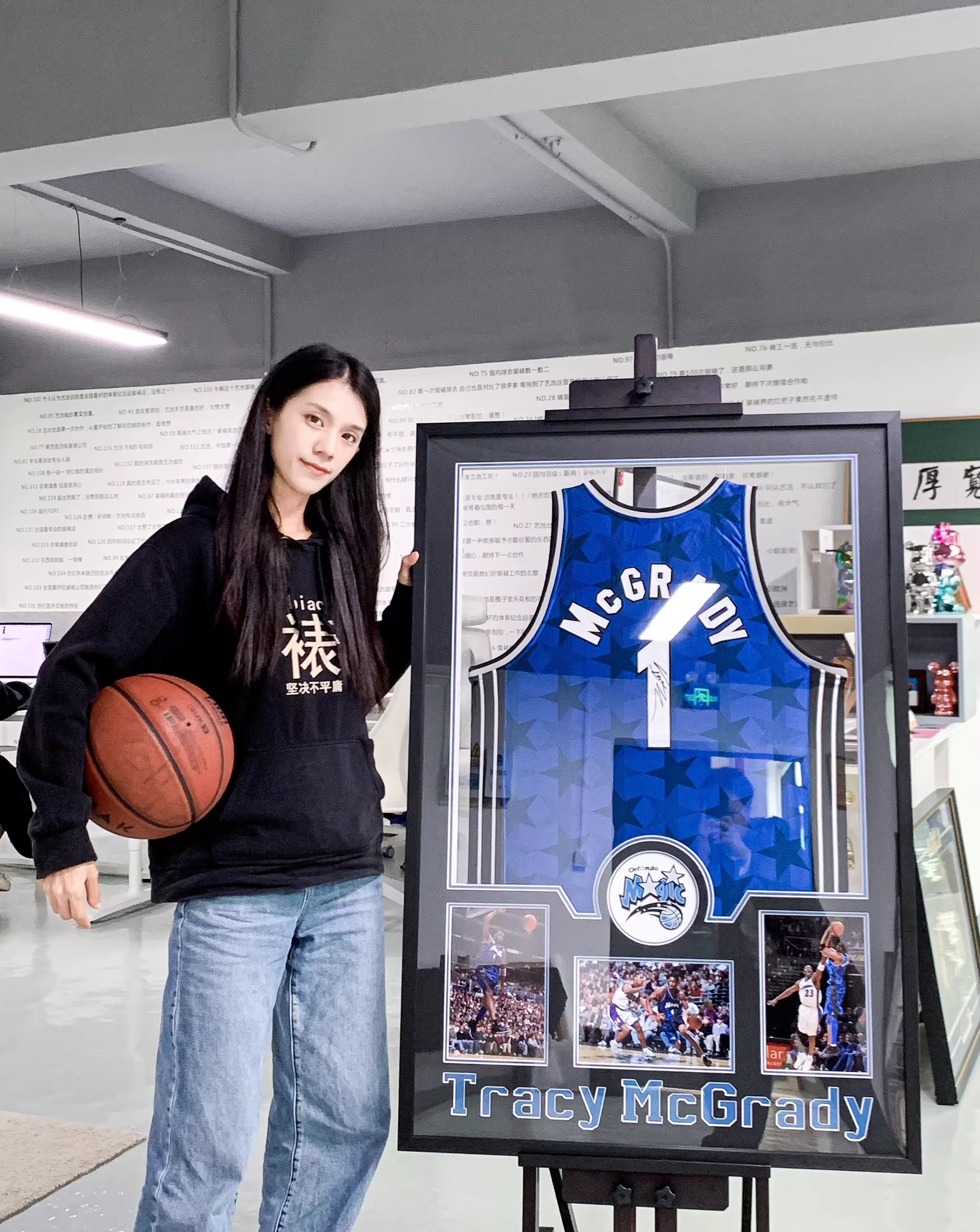 Orlando Magic Tracy McGrady Autographed Jersey with Personalized Custom Design Framed 00009
