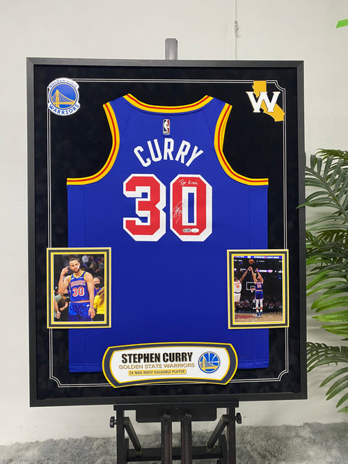 Stephen Curry Golden State Warriors Jersey Framed