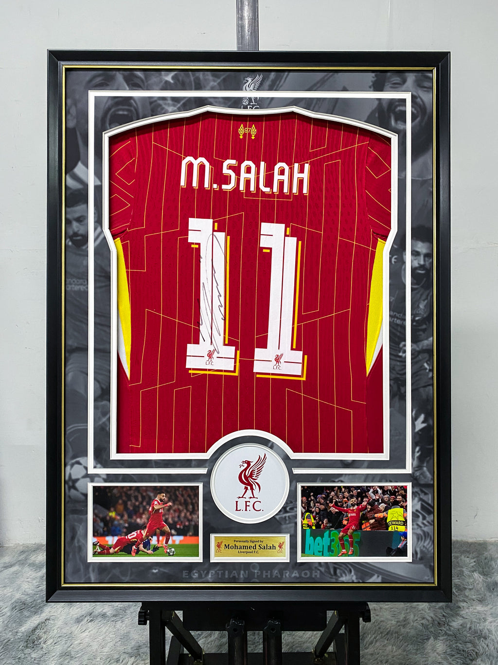Mohamed Salah Liverpool FC Jersey Framing  00060