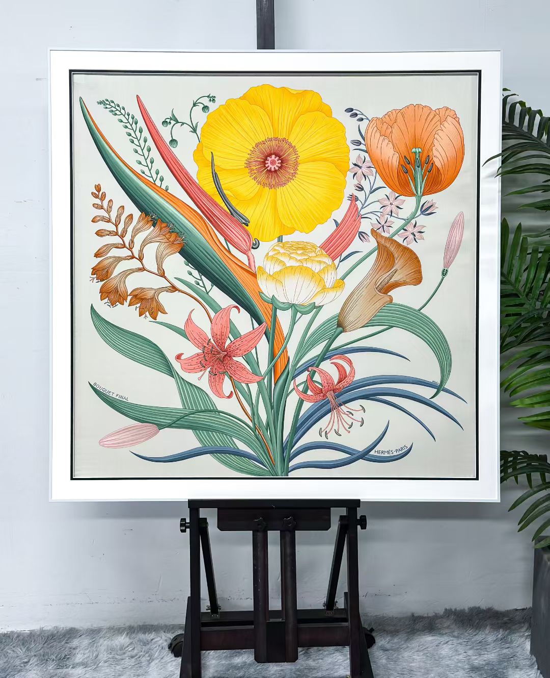 Hermès Scarf Custom Framing 000176