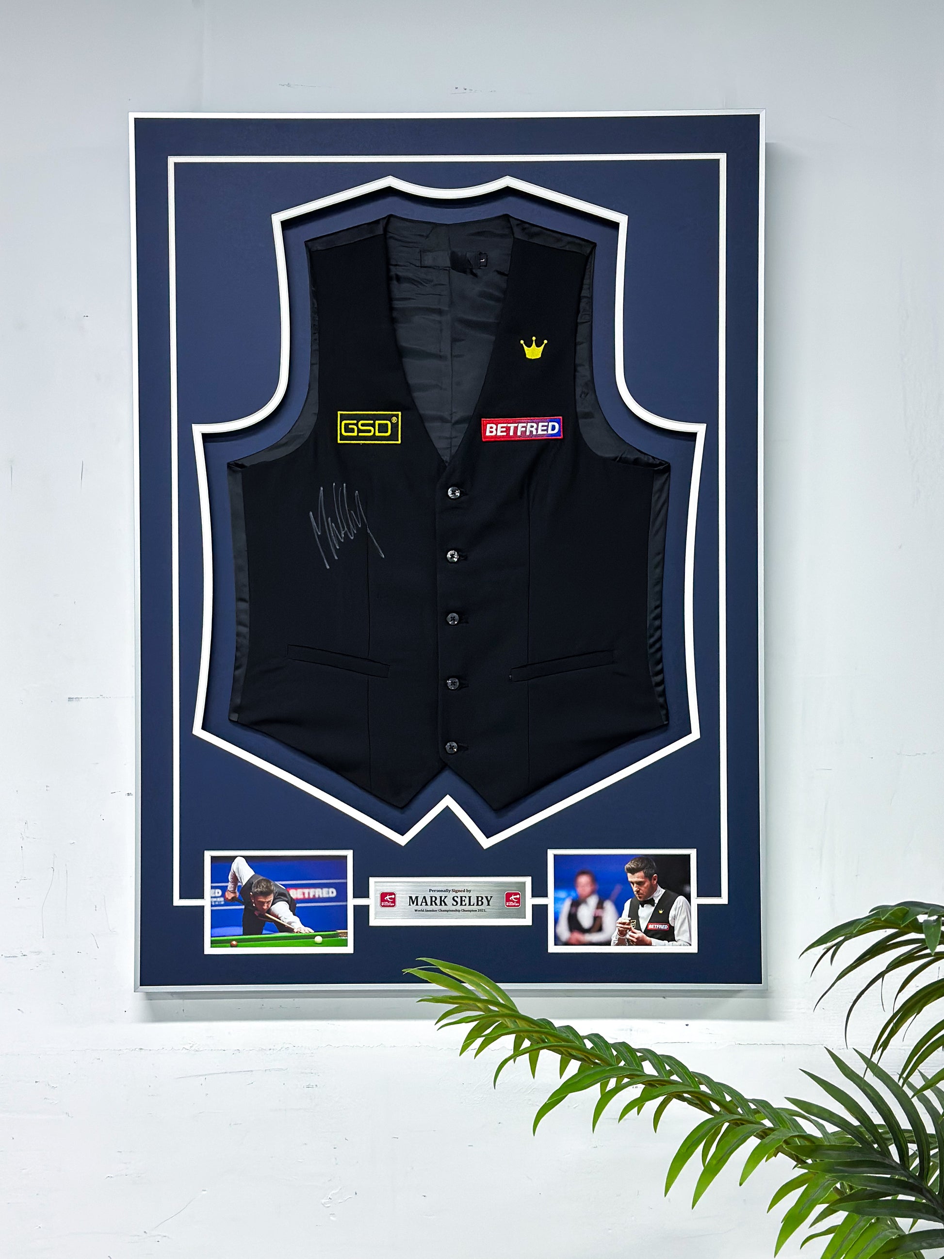 Mark Selby Waistcoat Custom Framing  000249