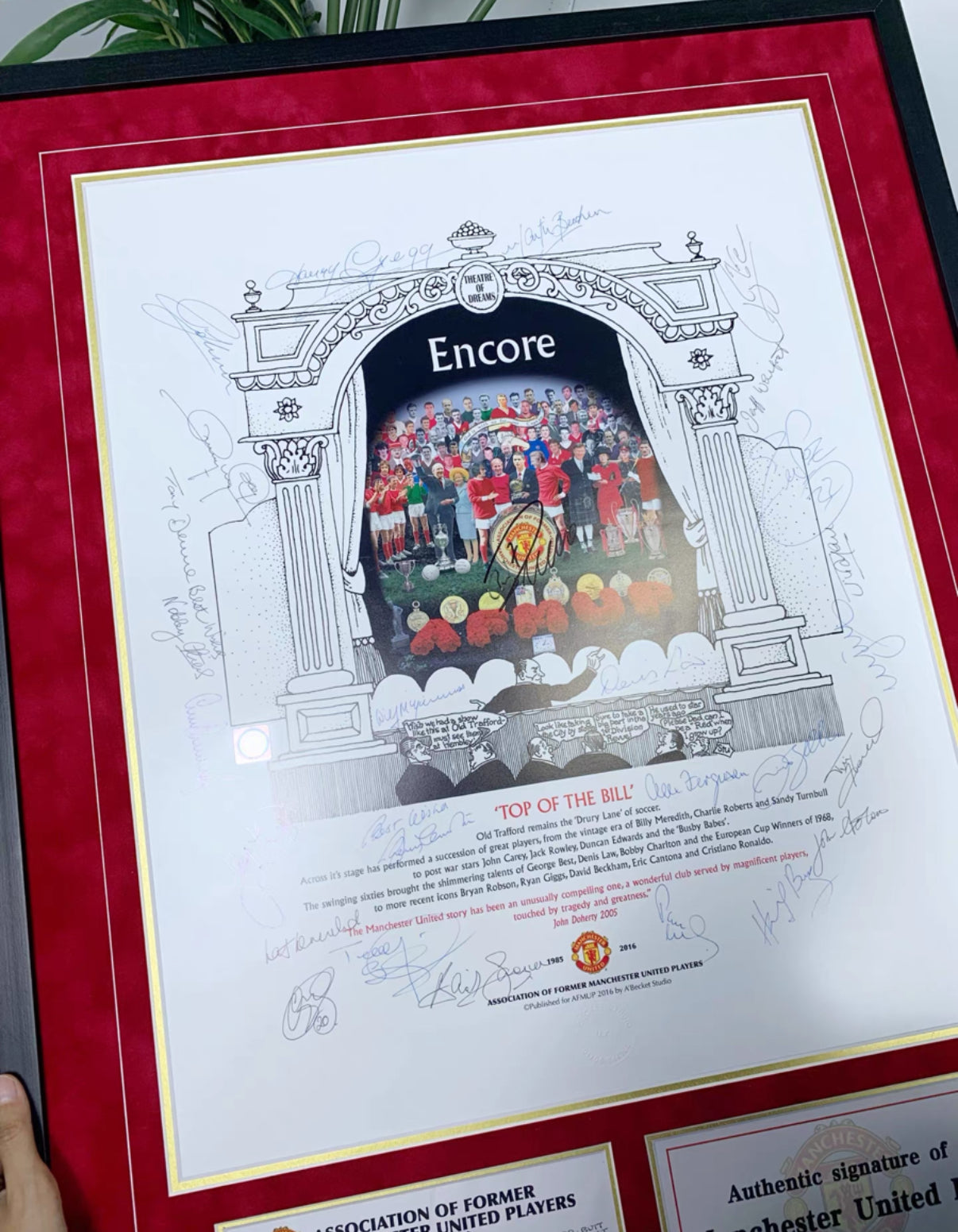 Manchester United Poster with Personalized Custom Design Framed 00009