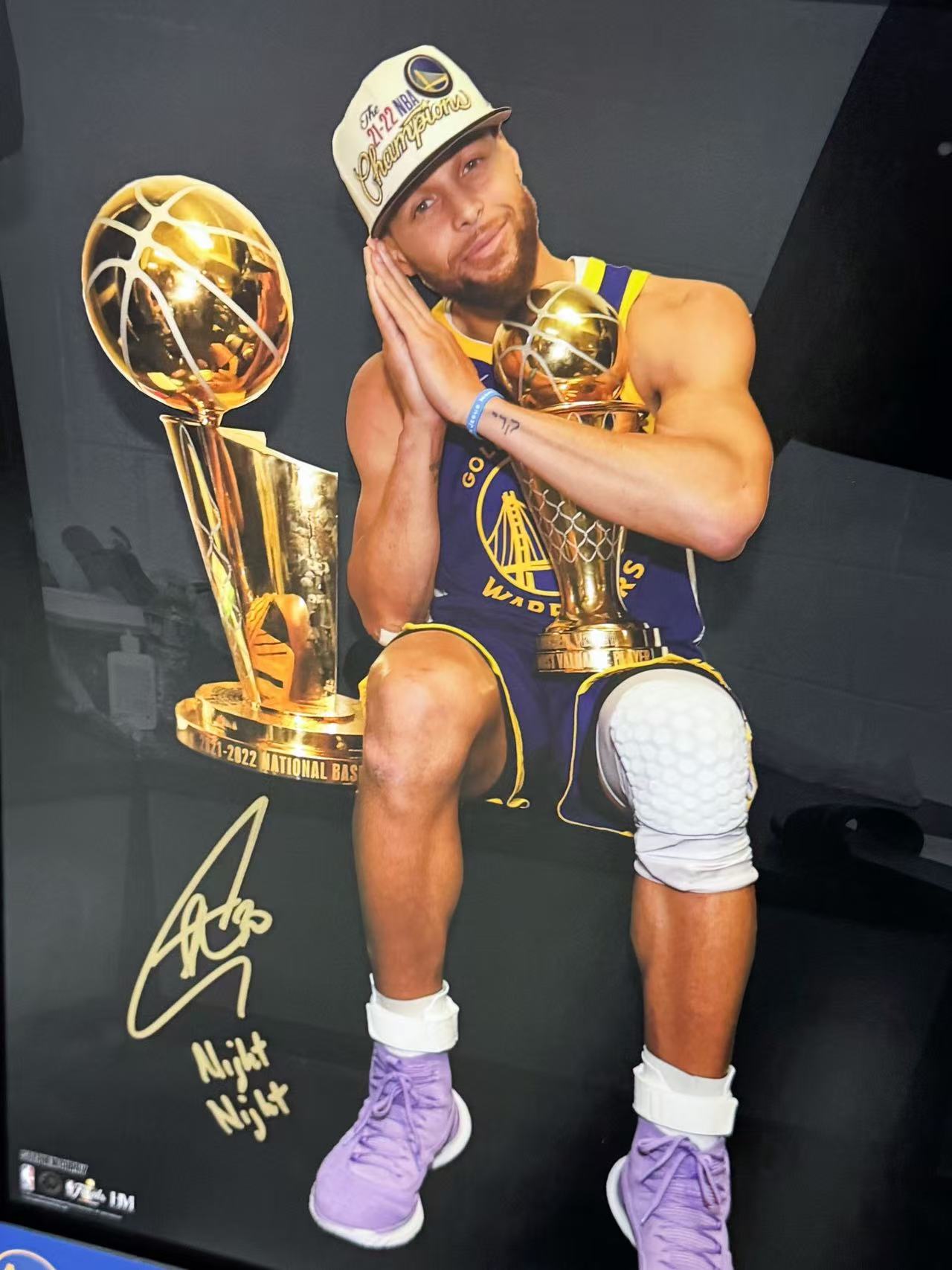 Stephen Curry Poster with Personalized Custom Design Framed 000046