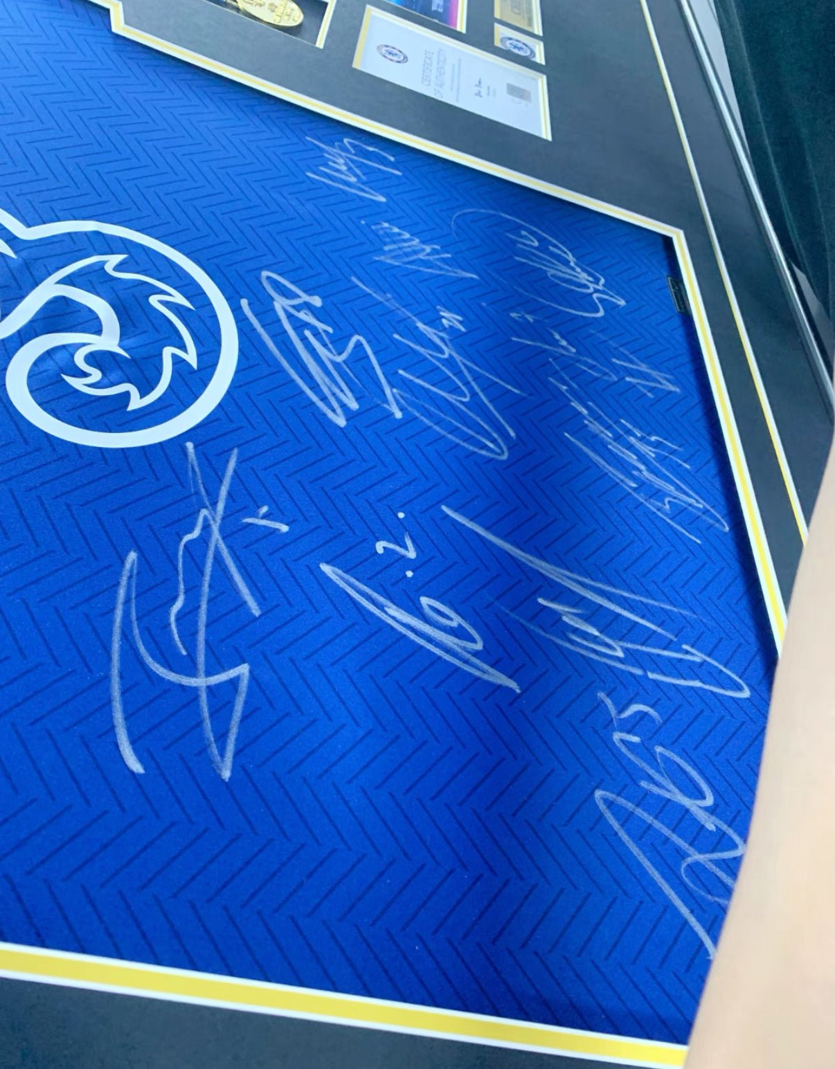 Chelsea FC 00004 簽名球衣獎牌經典設計裱框