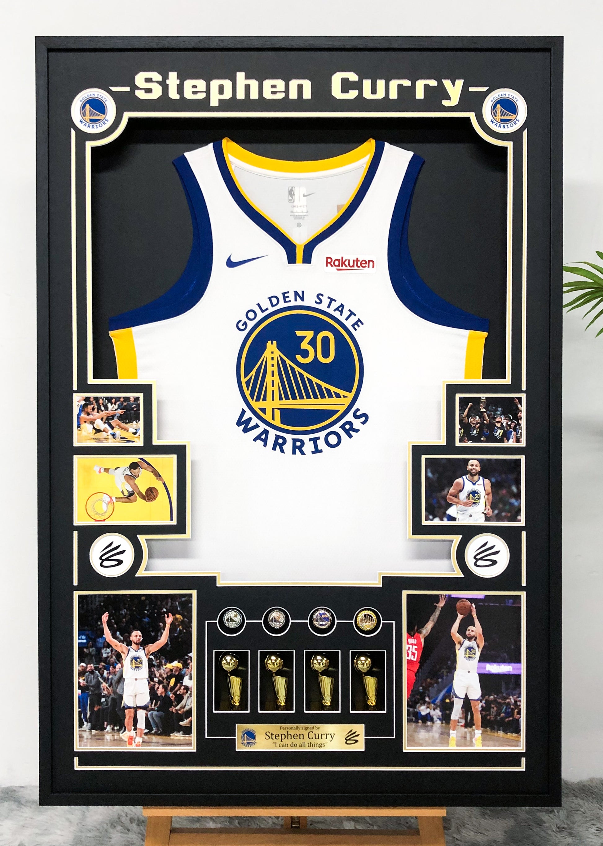 Stephen Curry Golden State Warriors Jersey Framing   00077