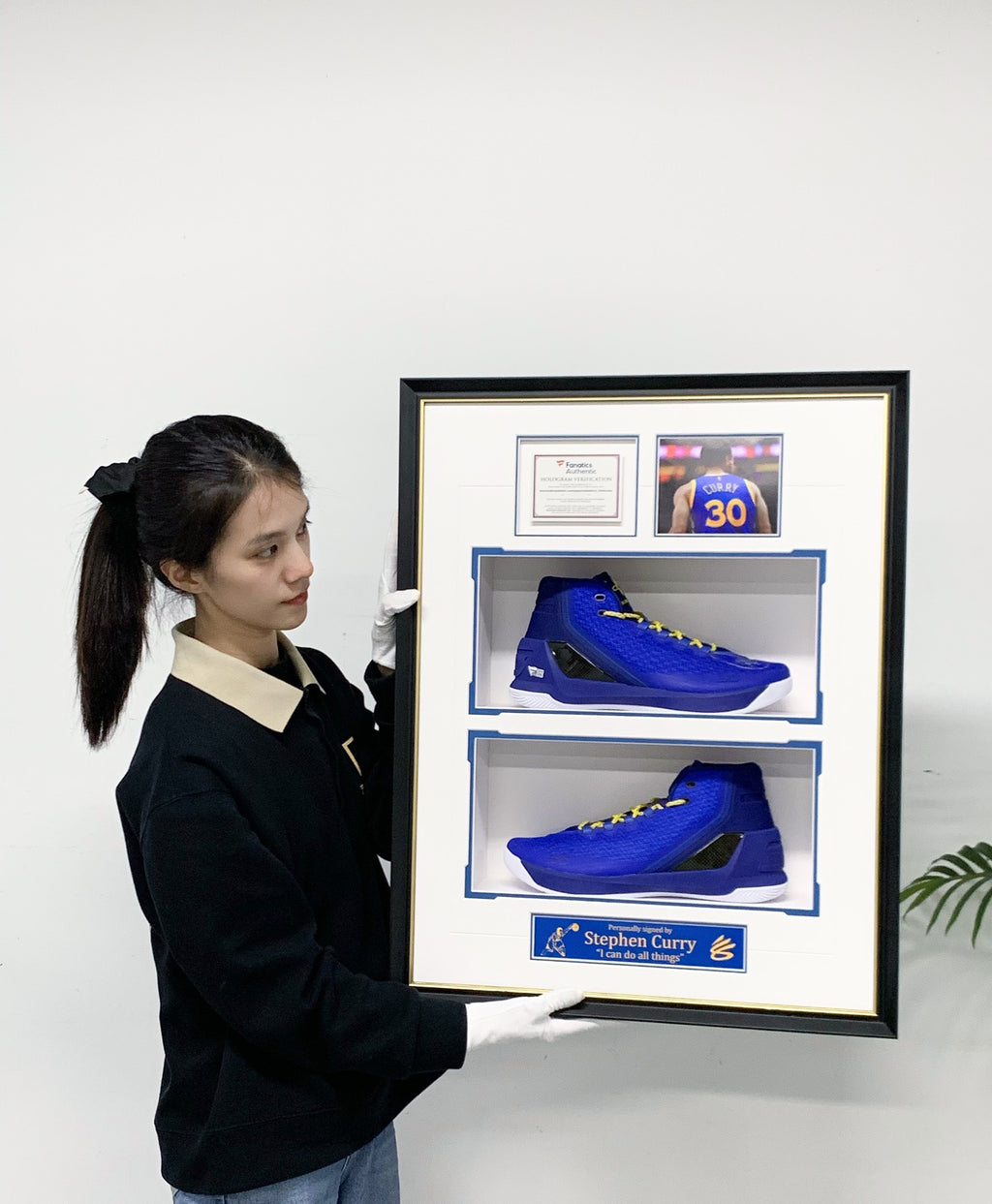 Stephen Curry  Sneakers with Personalized Custom Design Framed  00006
