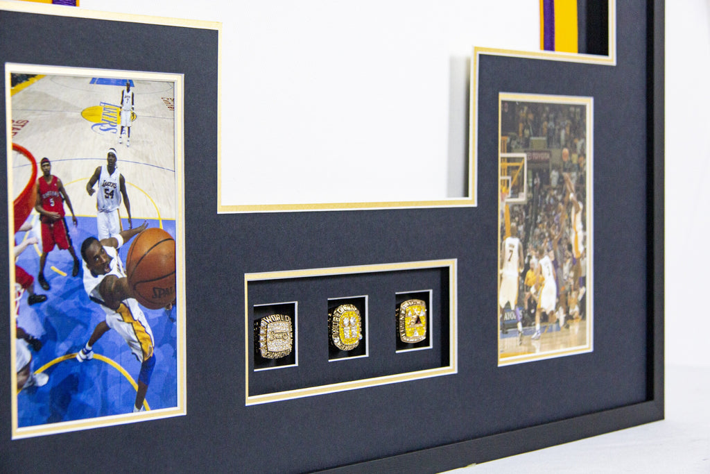 Los Angeles Lakers Kobe Bryant Autographed Jersey with Personalized Custom Design Framed 000017