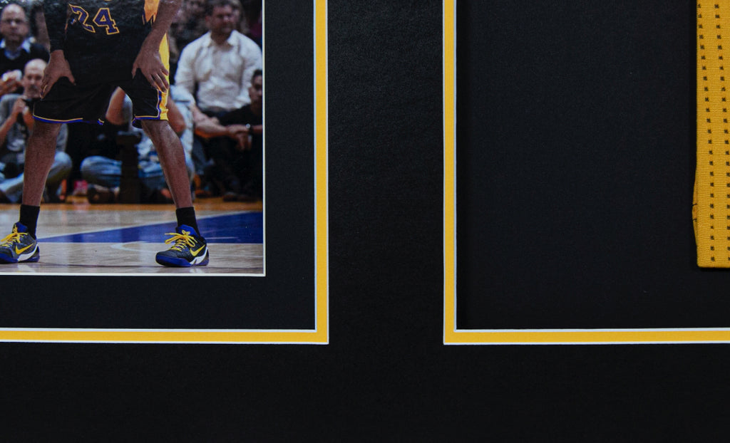 Los Angeles Lakers Kobe Bryant Autographed Jersey with Personalized Custom Design Framed 000018