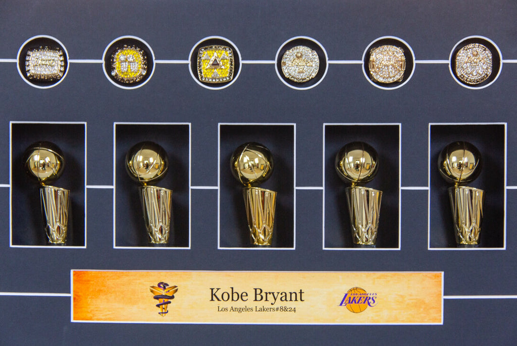 Los Angeles Lakers Kobe Bryant Autographed Jersey with Personalized Custom Design Framed 000024