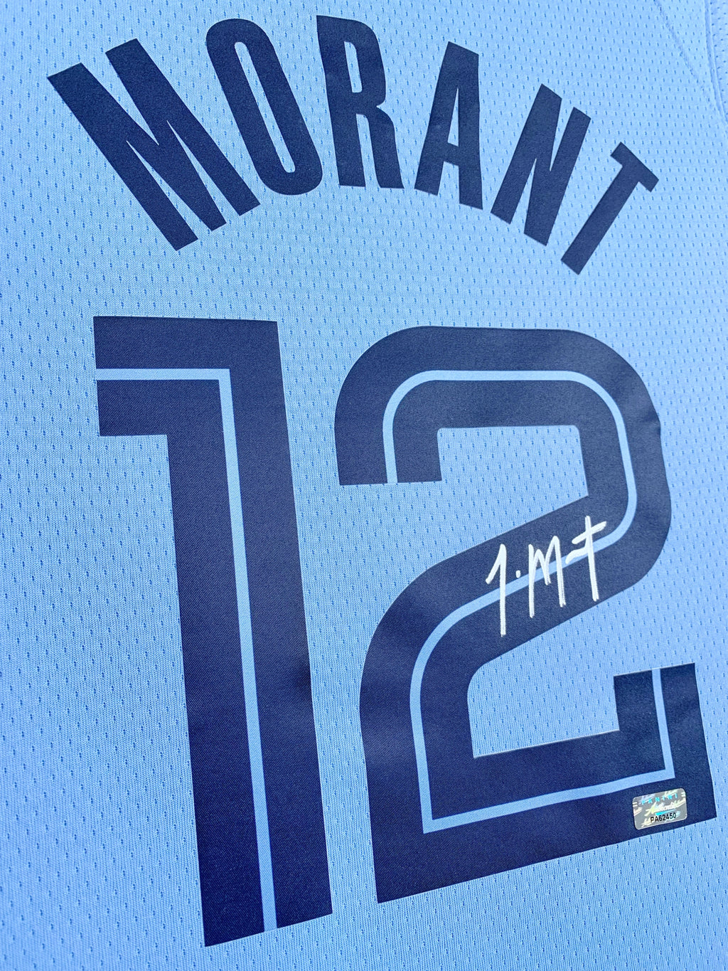 Memphis Grizzlies Ja Morant Autographed Jersey with Personalized Custom Design Framed 00002