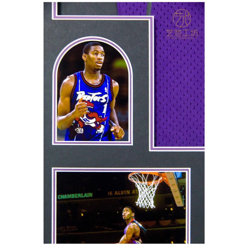 Toronto RaptorsTracy McGrady Autographed Jersey with Personalized Custom Design Framed 000010