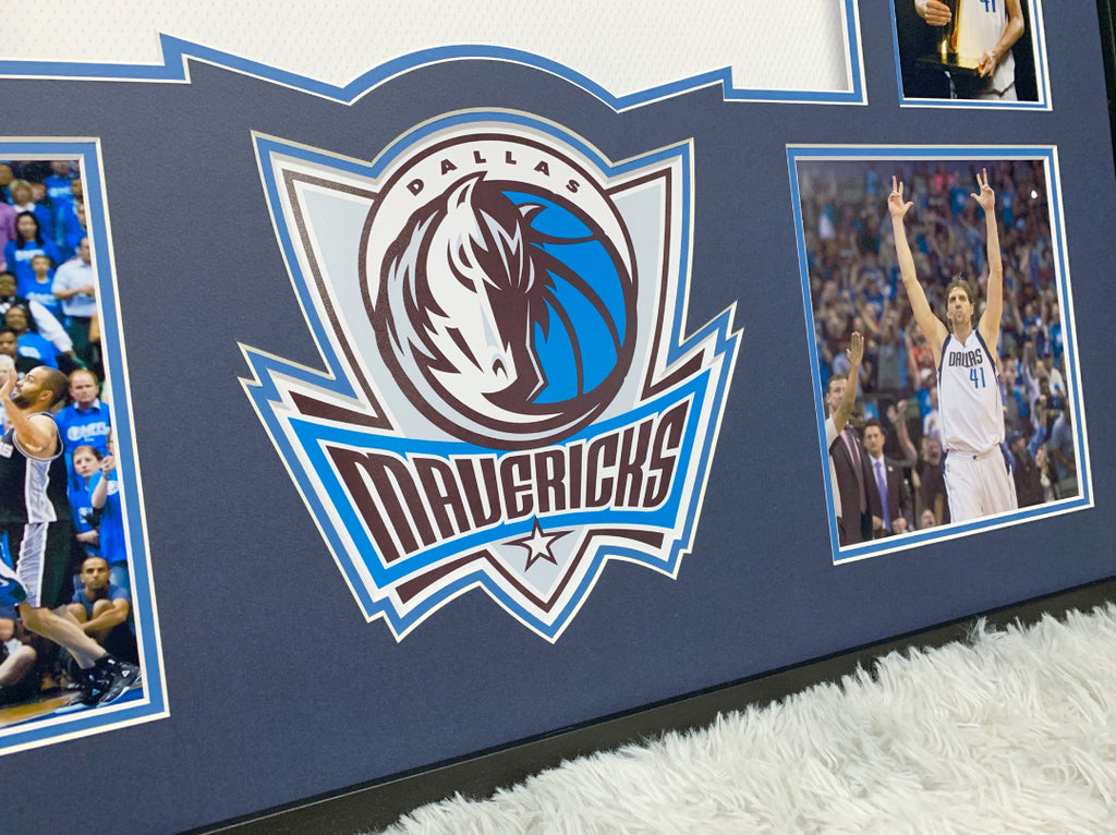Dallas Mavericks Dirk Nowitzki Autographed Jersey with Personalized Custom Design Framed 00004