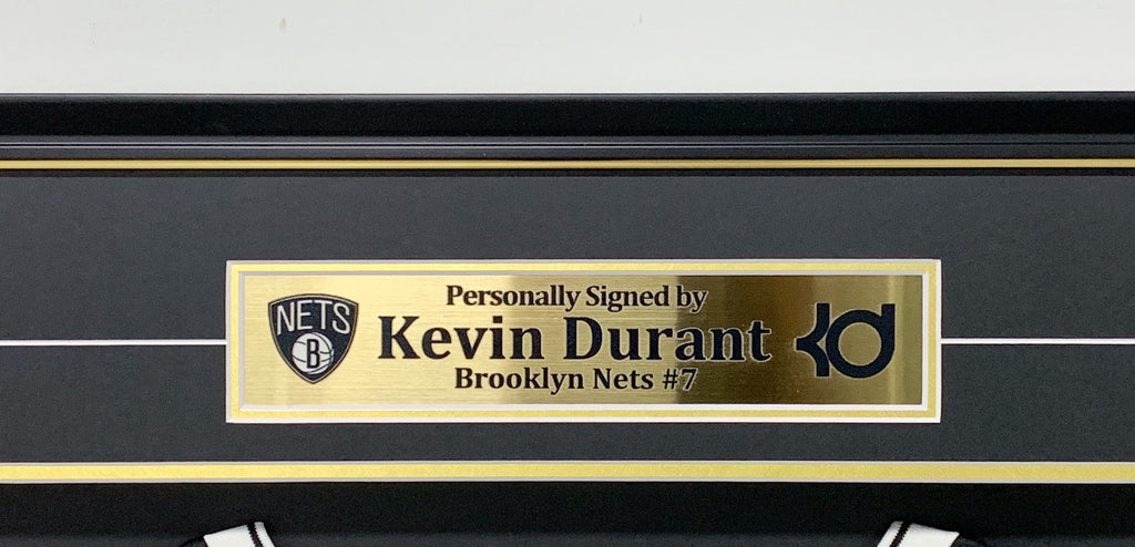Brooklyn Nets Kevin Durant Autographed Jersey with Personalized Custom Design Framed 00007