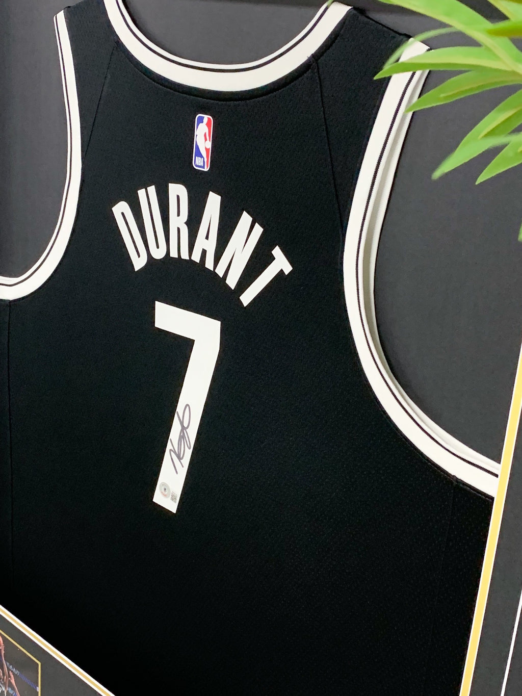 Brooklyn Nets Kevin Durant Autographed Jersey with Personalized Custom Design Framed 00007