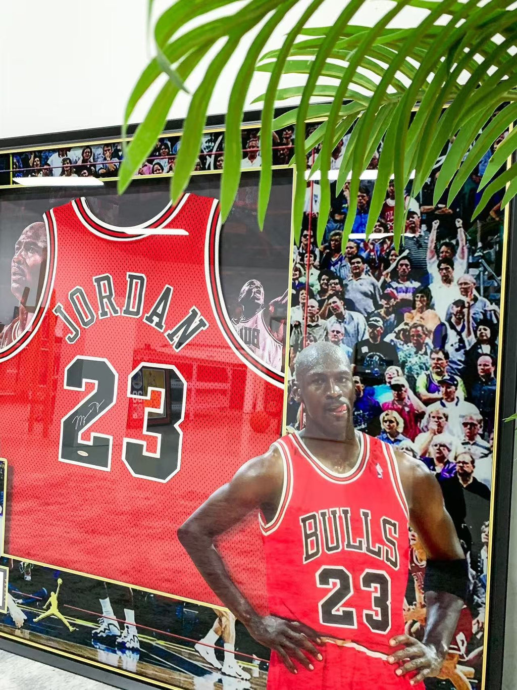 Chicago Bulls Michael Jordan Kobe Bryant  Autographed Jersey with Personalized Custom Design Framed  000010