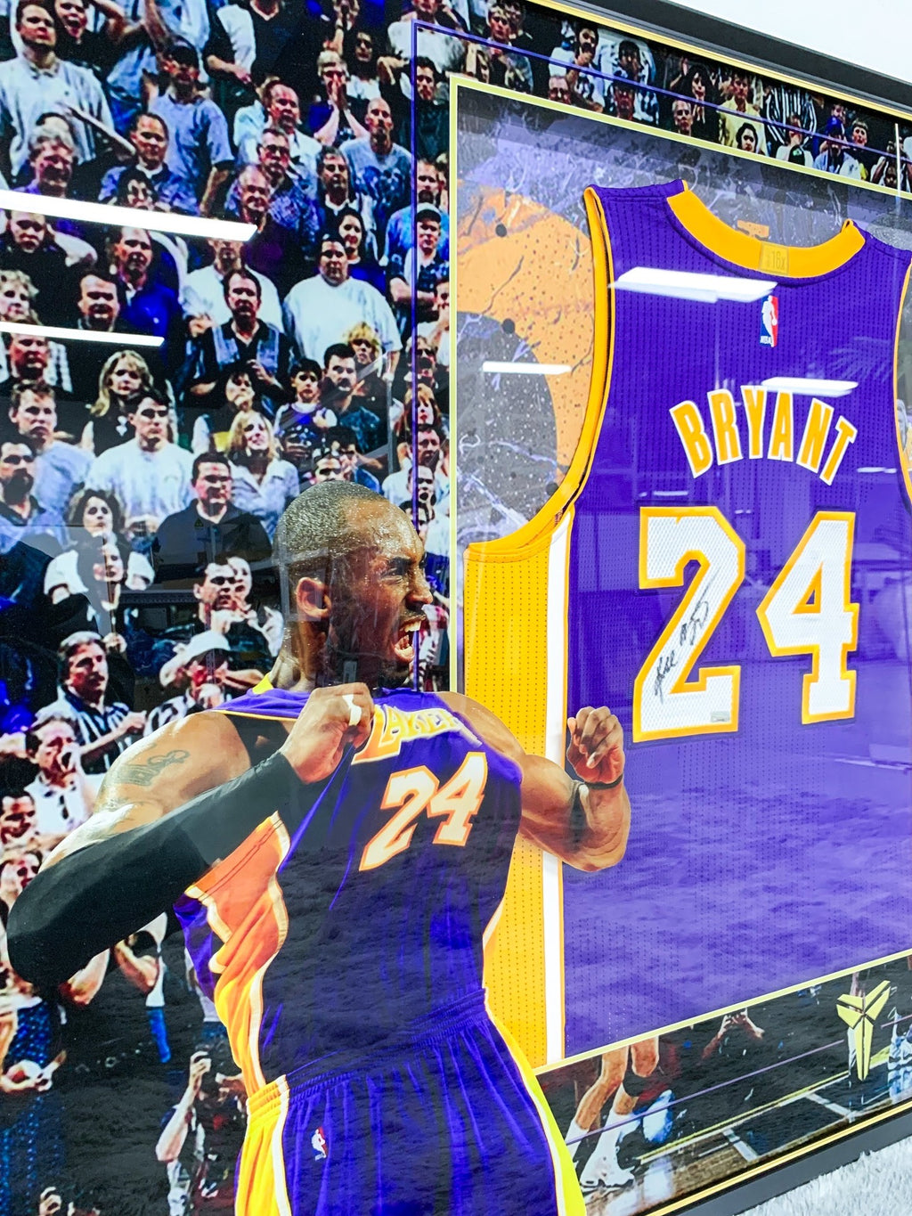 Chicago Bulls Michael Jordan Kobe Bryant  Autographed Jersey with Personalized Custom Design Framed  000010