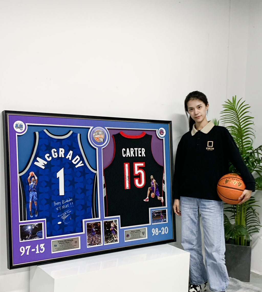 T-mac Carter   Autographed Jersey with Personalized Custom Design Framed 000011