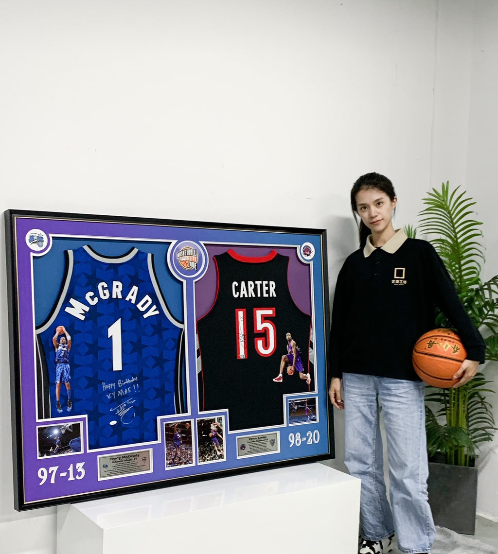 T-mac Carter   Autographed Jersey with Personalized Custom Design Framed 000011